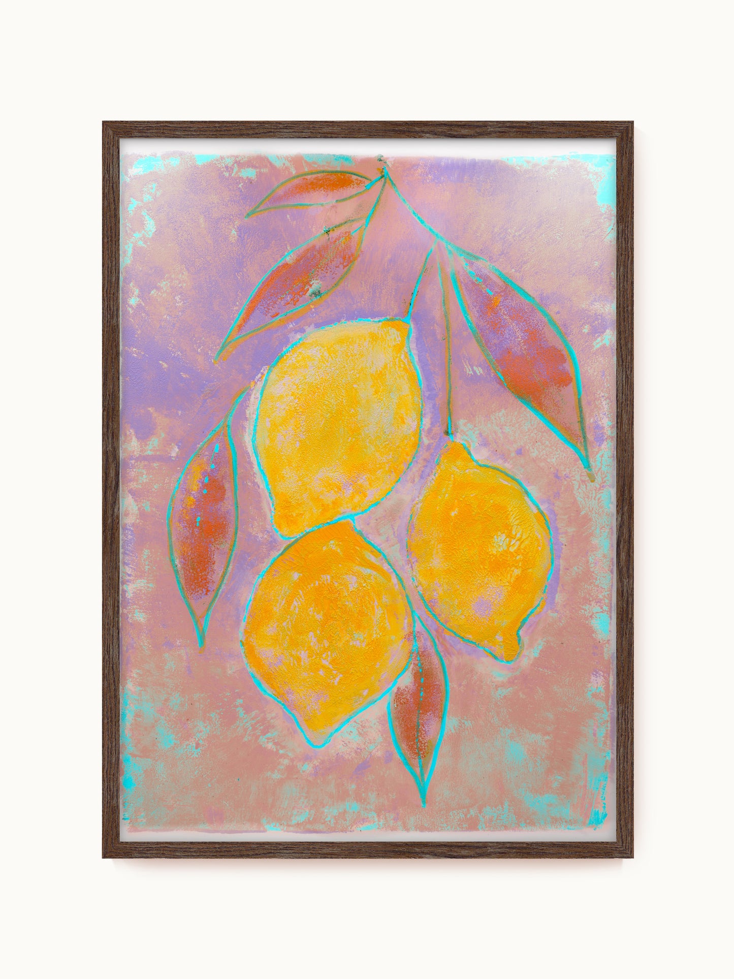 Kunstdruck „Zitronen auf Rosé“ | Design by Lisa Geyer
