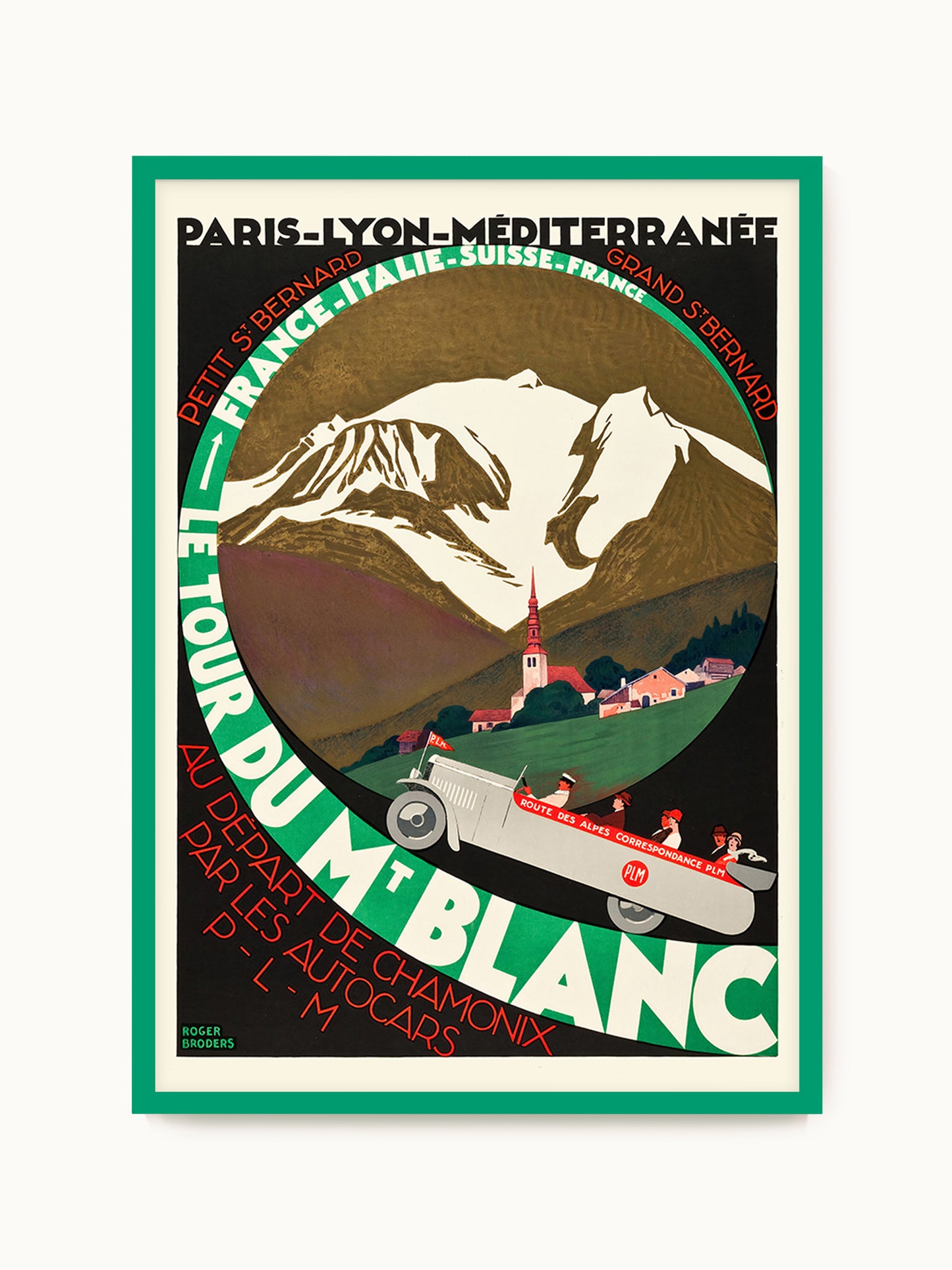 Kunstdruck Roger Broders | Le tour du Mont Blanc