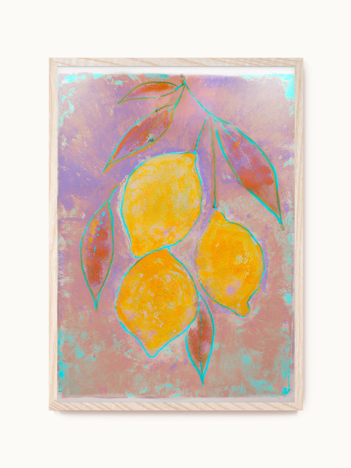 Kunstdruck „Zitronen auf Rosé“ | Design by Lisa Geyer
