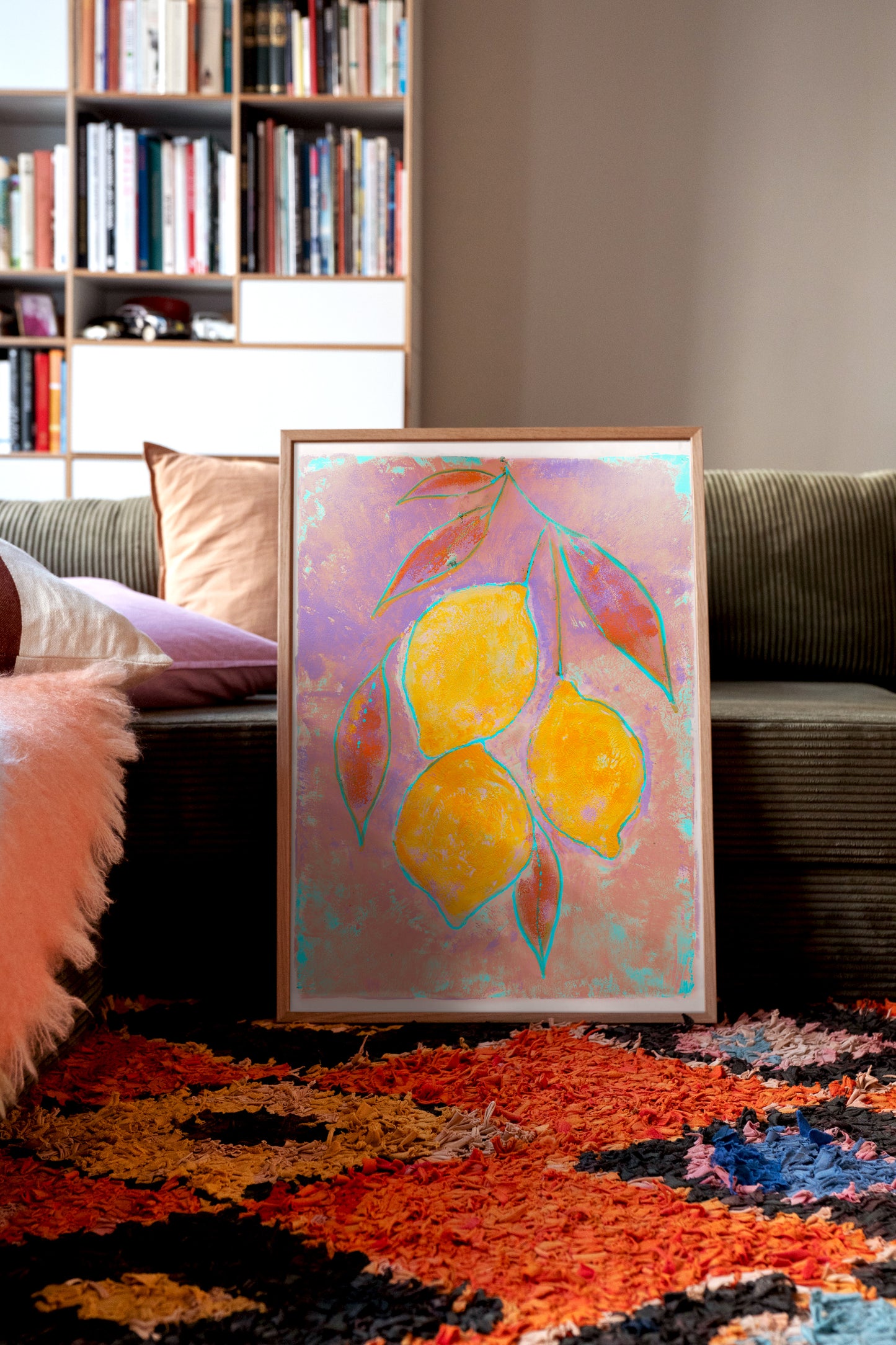 Kunstdruck „Zitronen auf Rosé“ | Design by Lisa Geyer