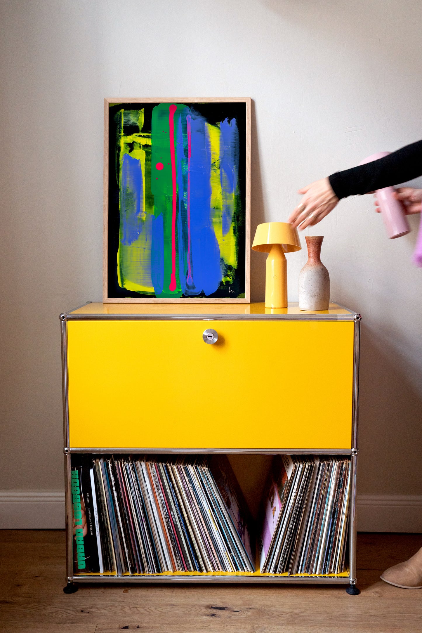 Kunstdruck „Stripes in Blau & Gelb“ | Design by Lisa Geyer