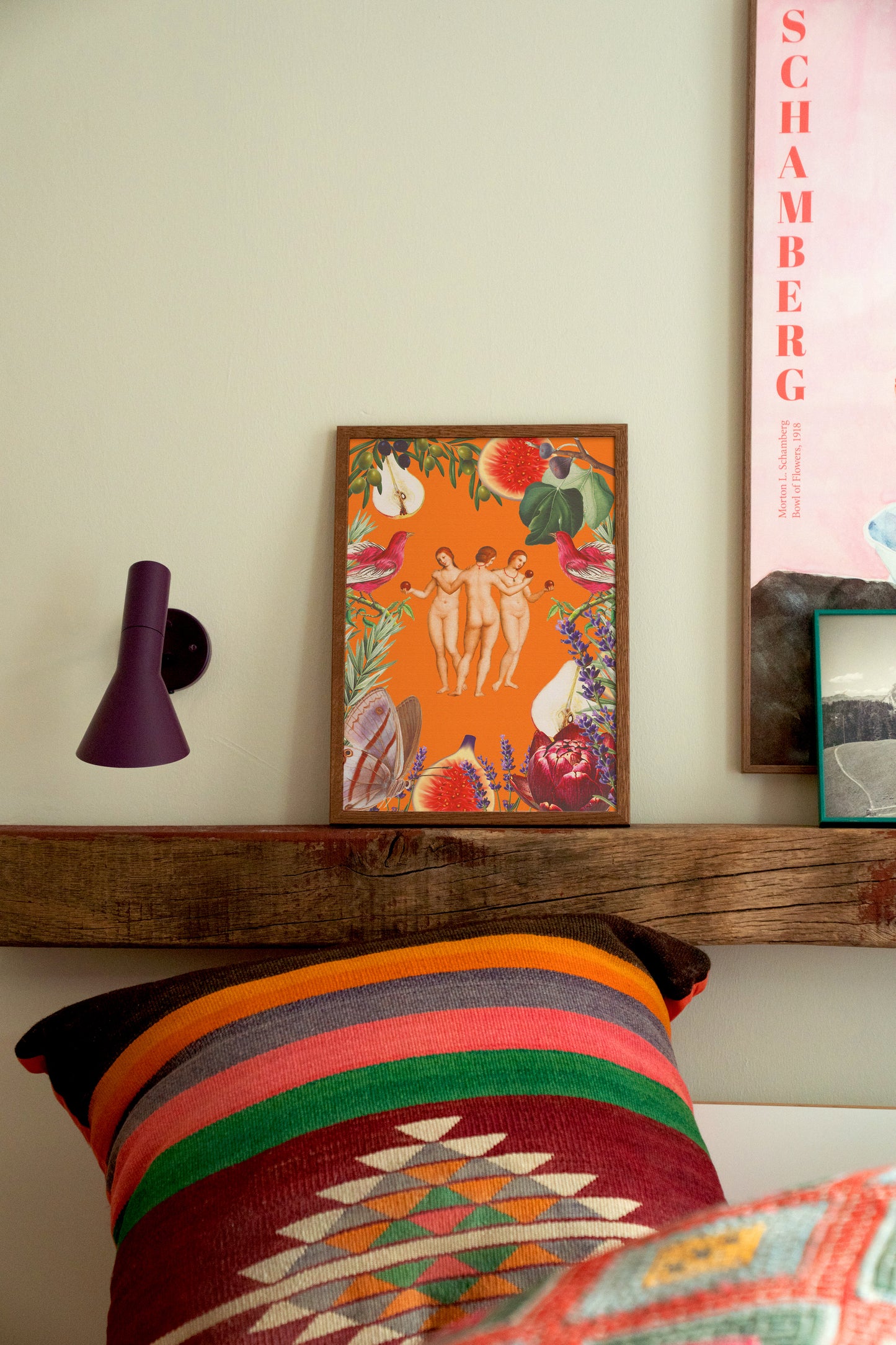 Kunstdruck | Drei Grazien Orange