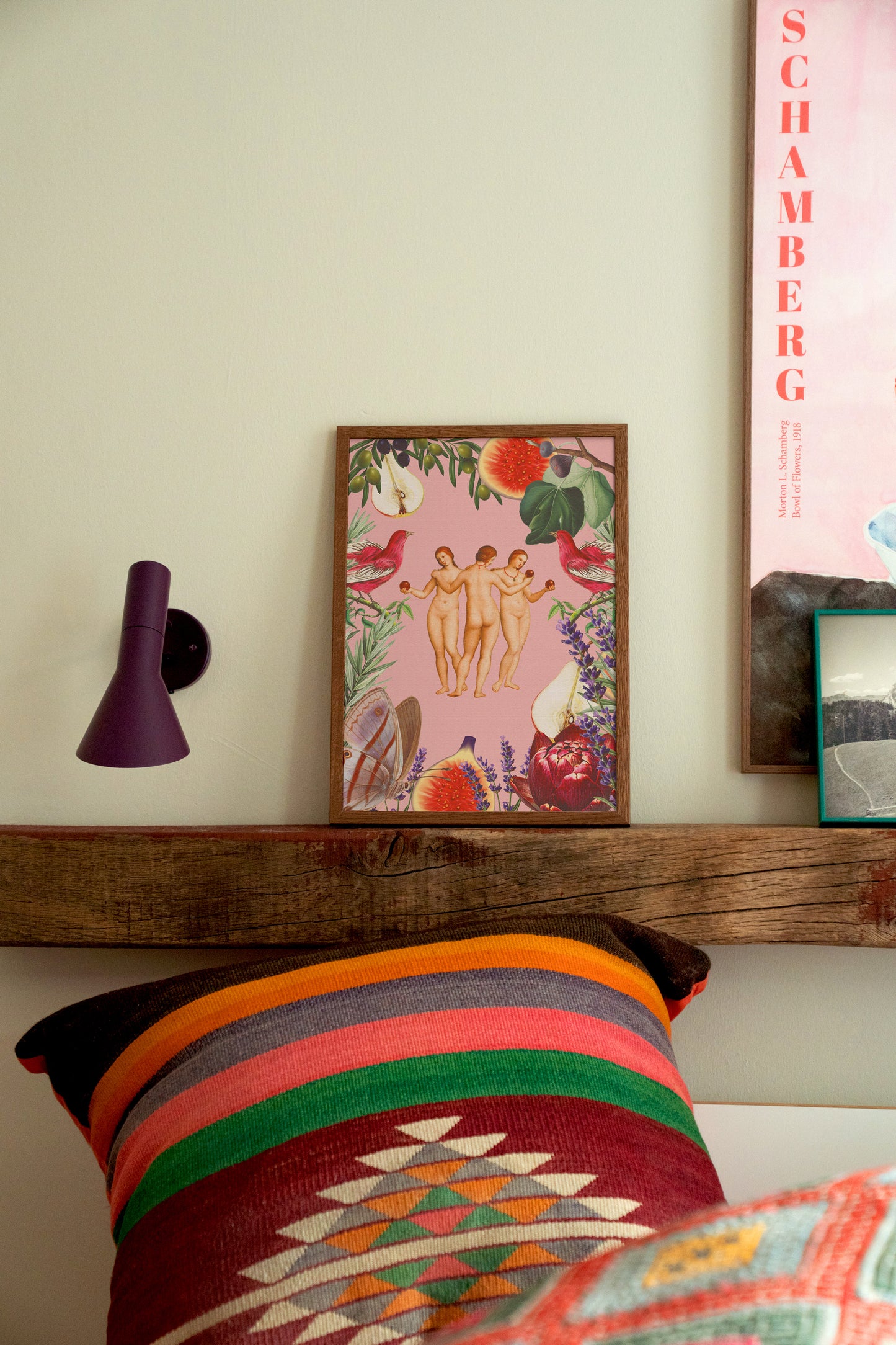 Kunstdruck | Drei Grazien Rosa
