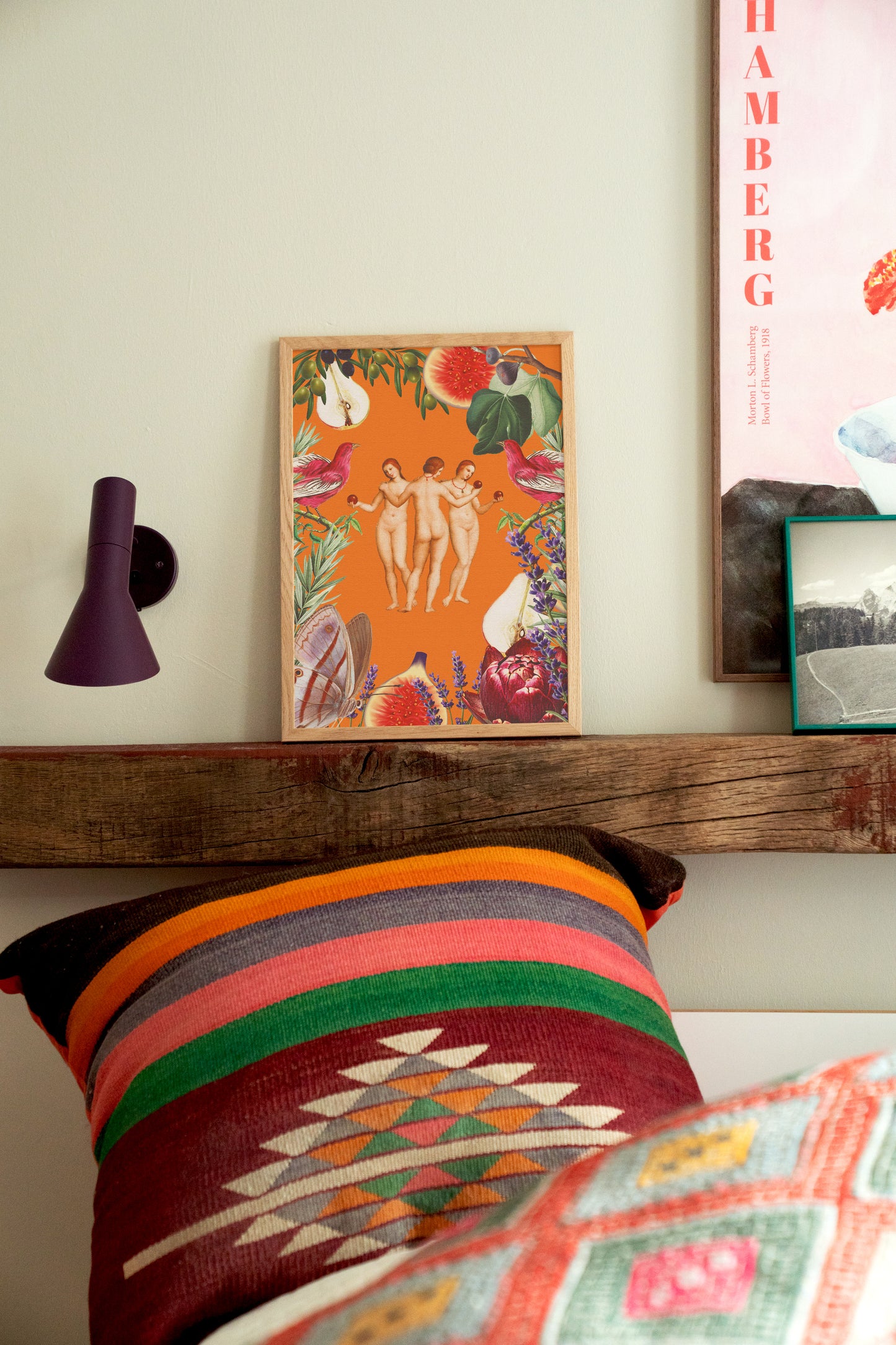 Kunstdruck | Drei Grazien Orange