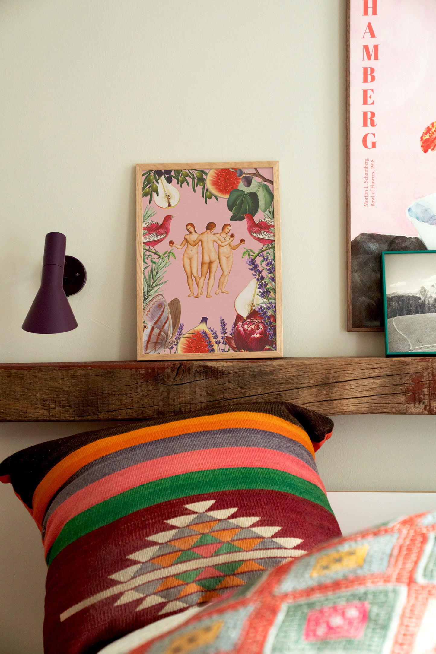 Kunstdruck | Drei Grazien Rosa