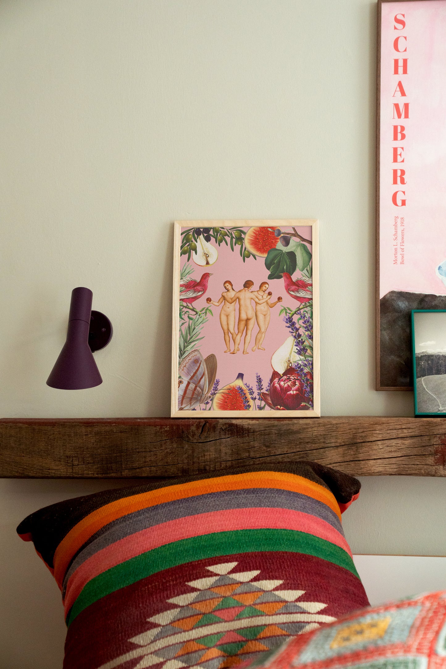 Kunstdruck | Drei Grazien Rosa