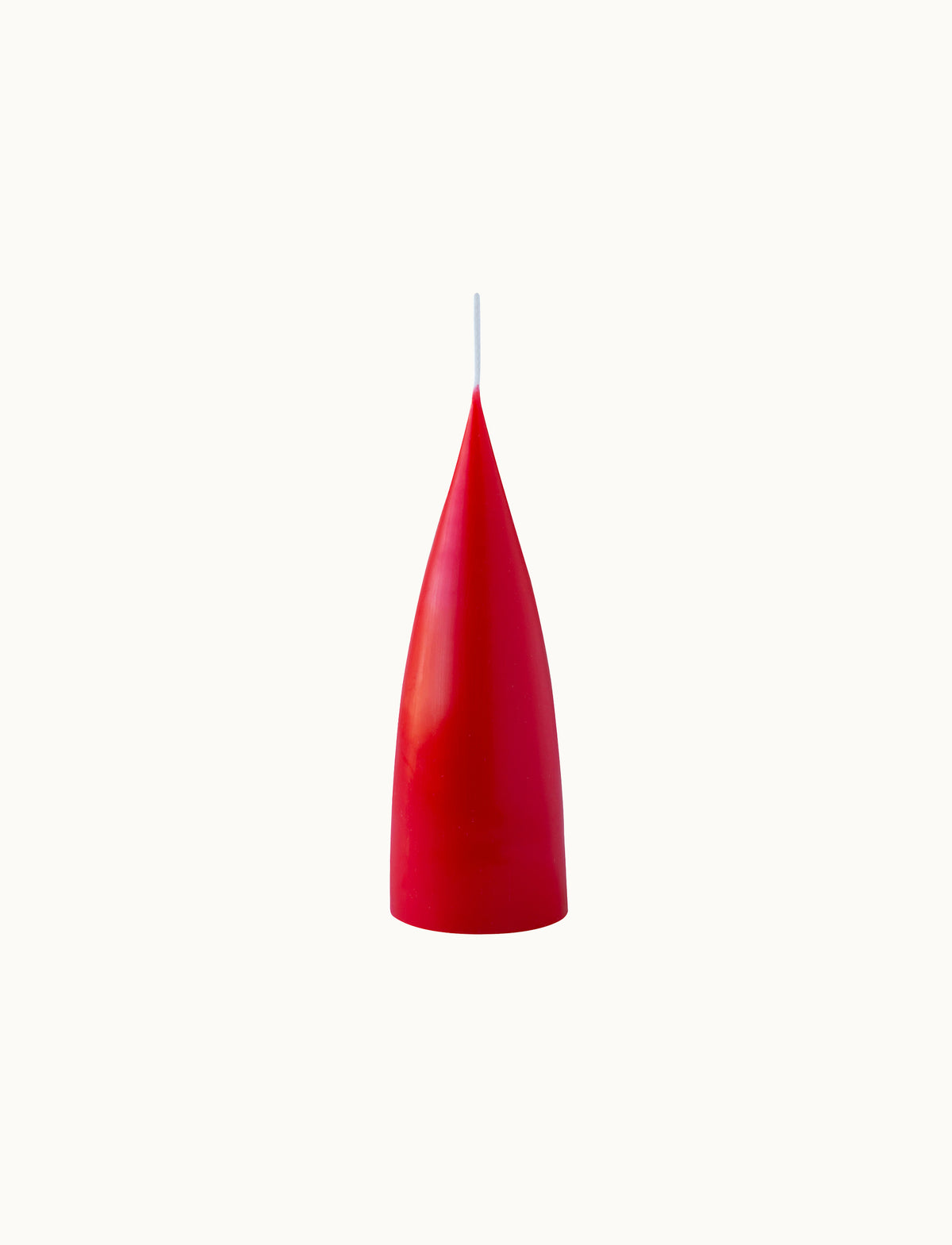 Kegelkerze Cone in Rot | Handgetaucht von Kunstindustrien