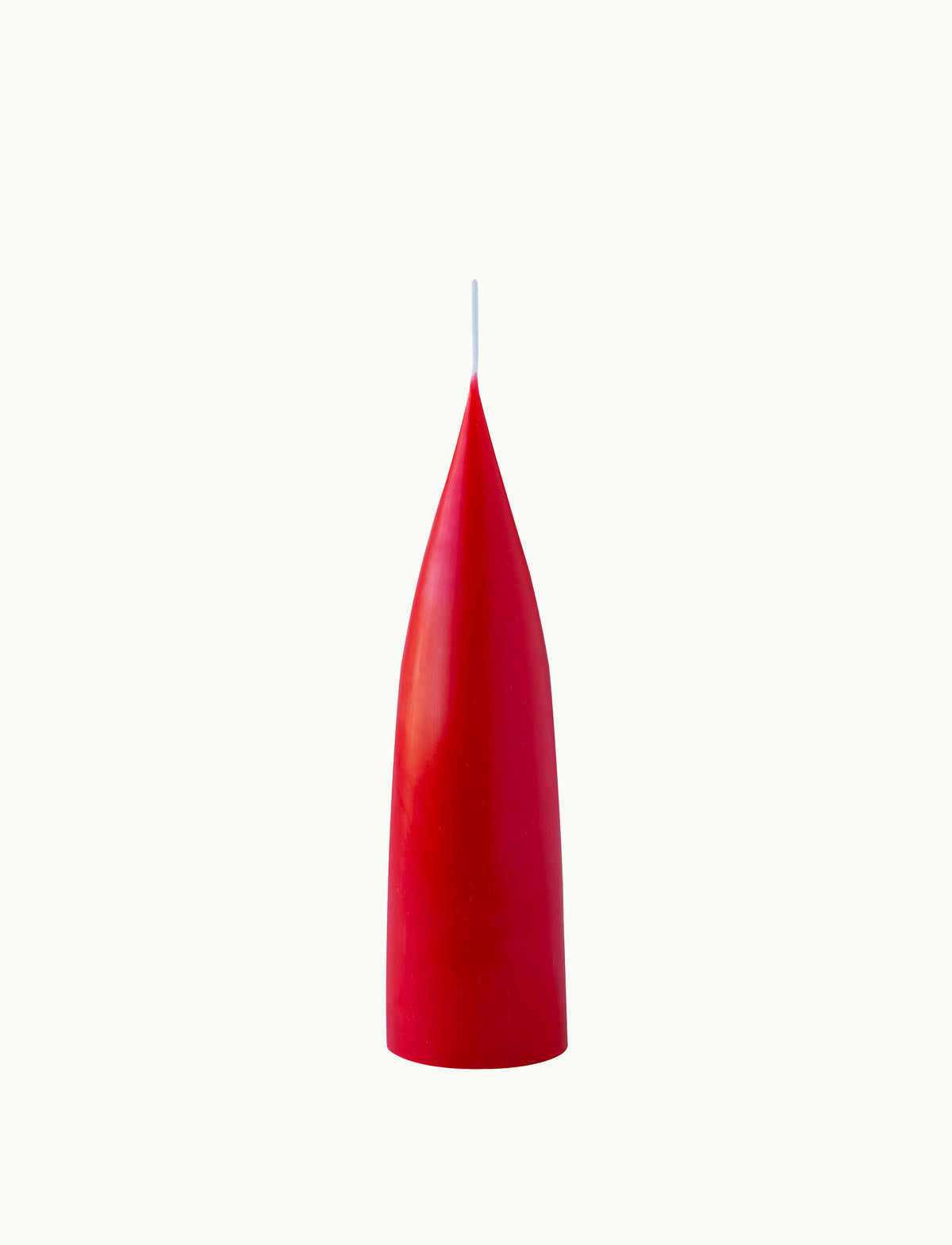 Kegelkerze Cone in Rot | Handgetaucht von Kunstindustrien