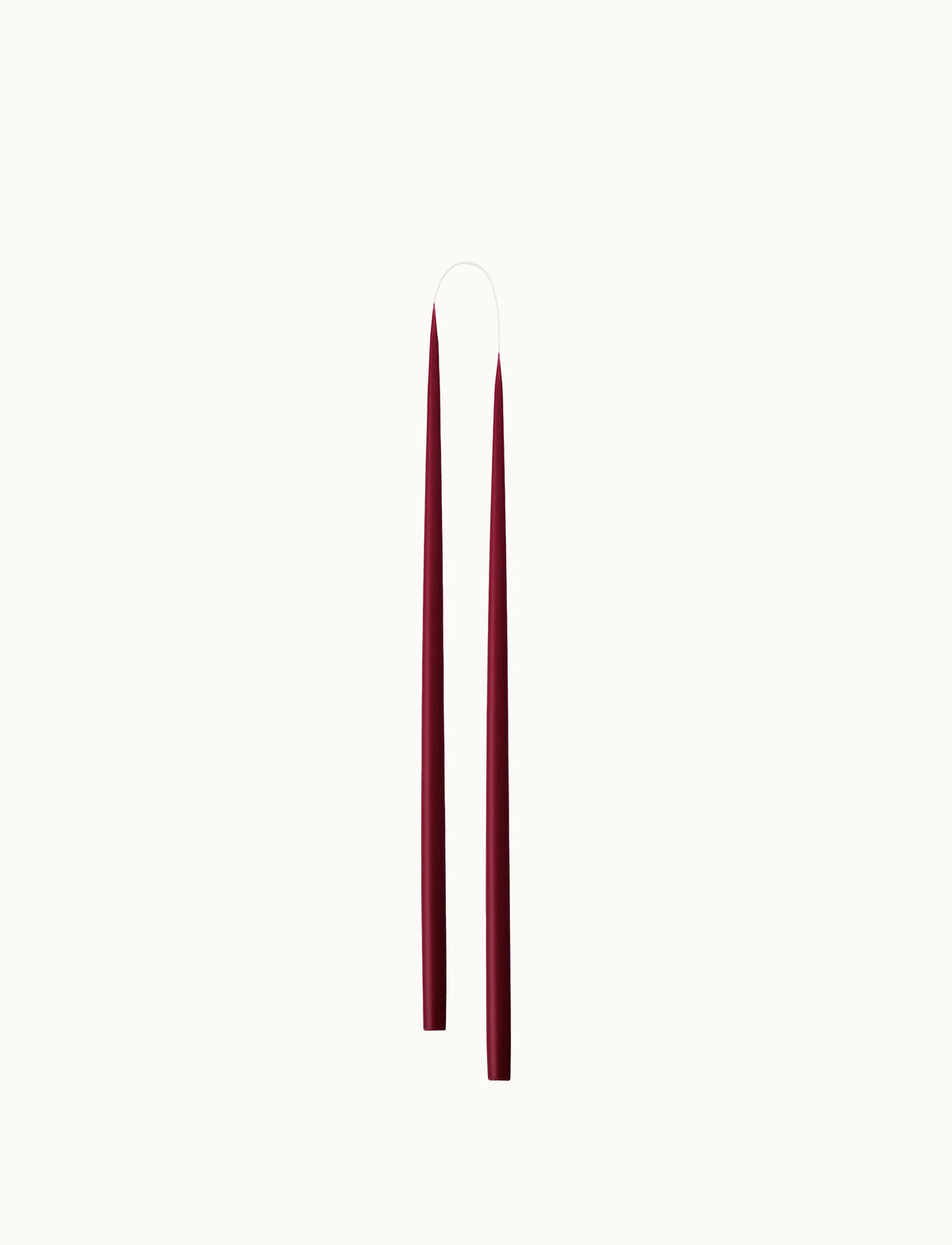 Slim Hand Dipped Candles 2er Paar 28 cm | Light Bordeaux von Kunstindustrien