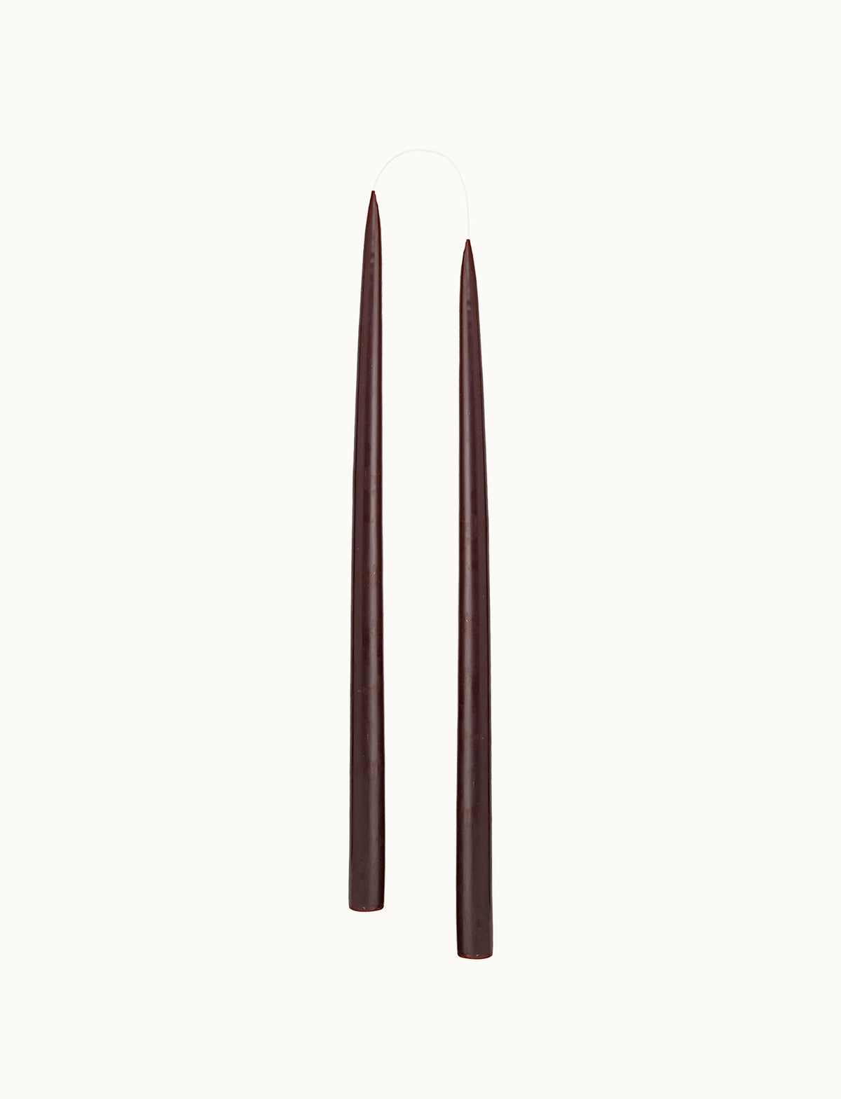 Hand Dipped Candles 2er Paar 35 cm | Chocolate Brown von Kunstindustrien