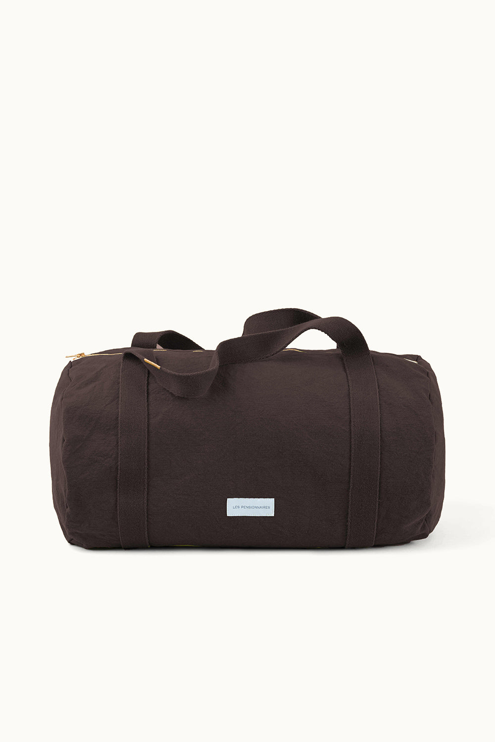 Weekender Bowling Bag | Bio-Baumwolle in Ebony Brown von Les Pensionnaires