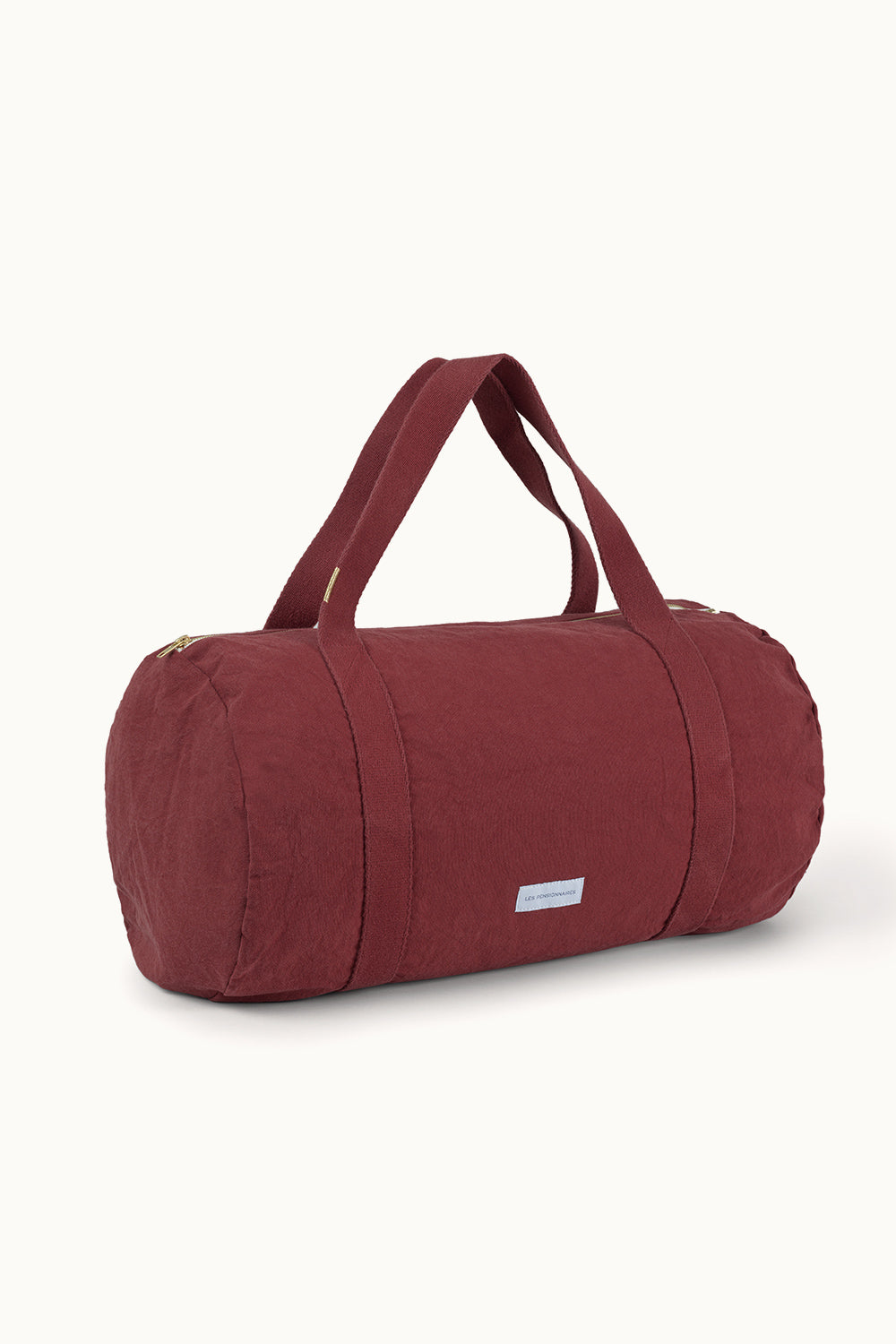 Weekender Bowling Bag | Bio-Baumwolle in Rust Red von Les Pensionnaires