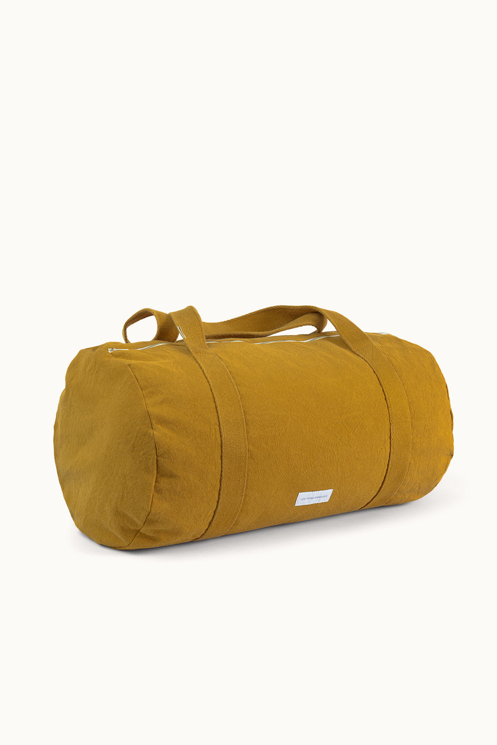 Weekender Bowling Bag | Bio-Baumwolle in Saffron Yellow von Les Pensionnaires