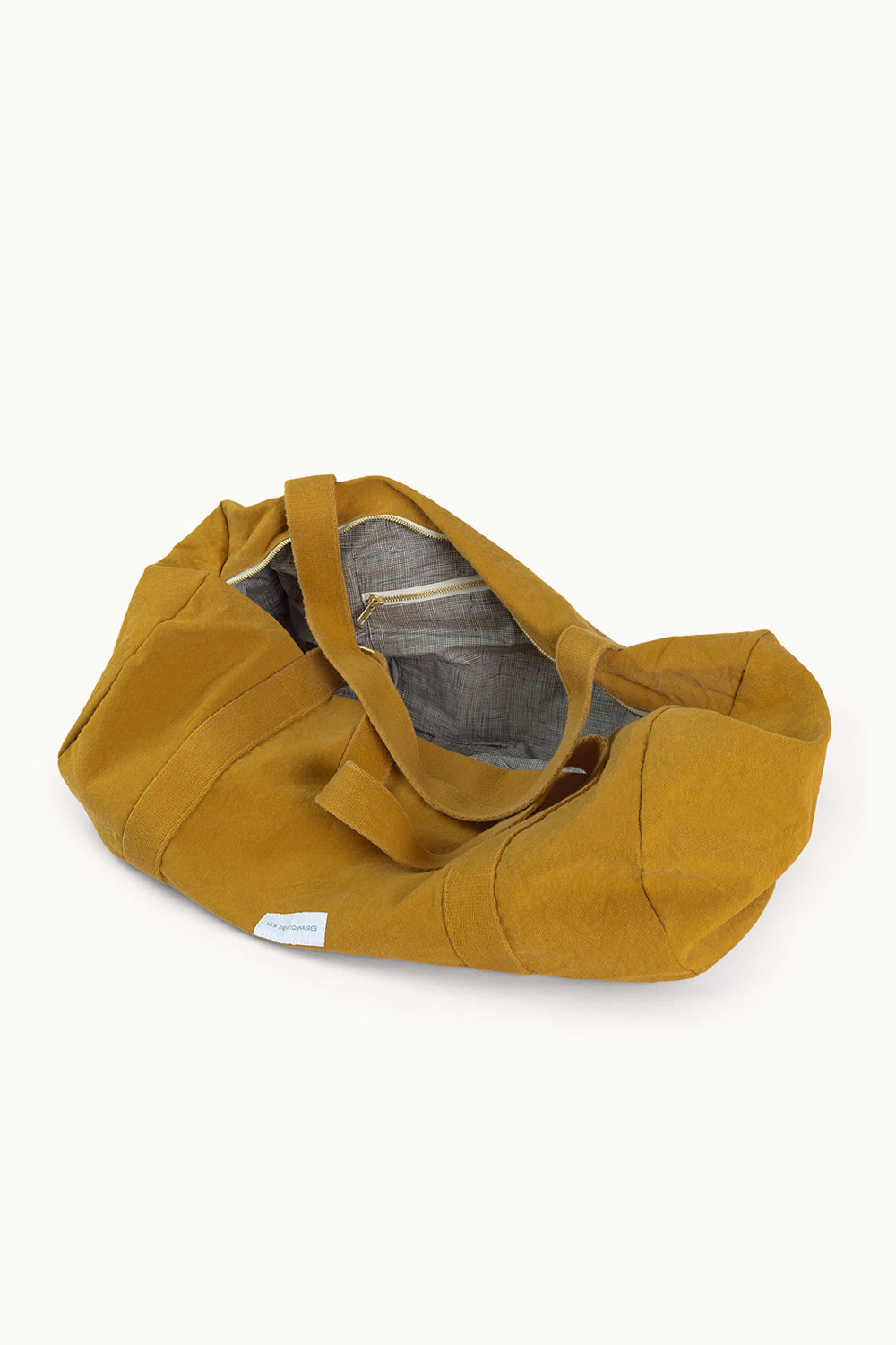 Weekender Bowling Bag | Bio-Baumwolle in Saffron Yellow von Les Pensionnaires