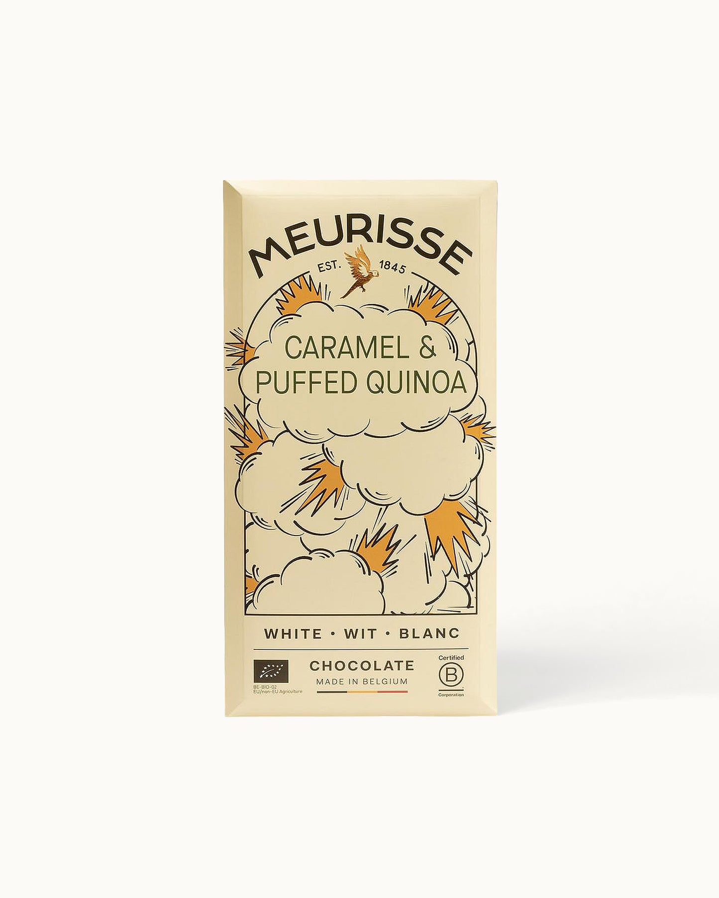 BIO Weiße Schokolade | Karamell & Gepuffter Quinoa von Meurisse