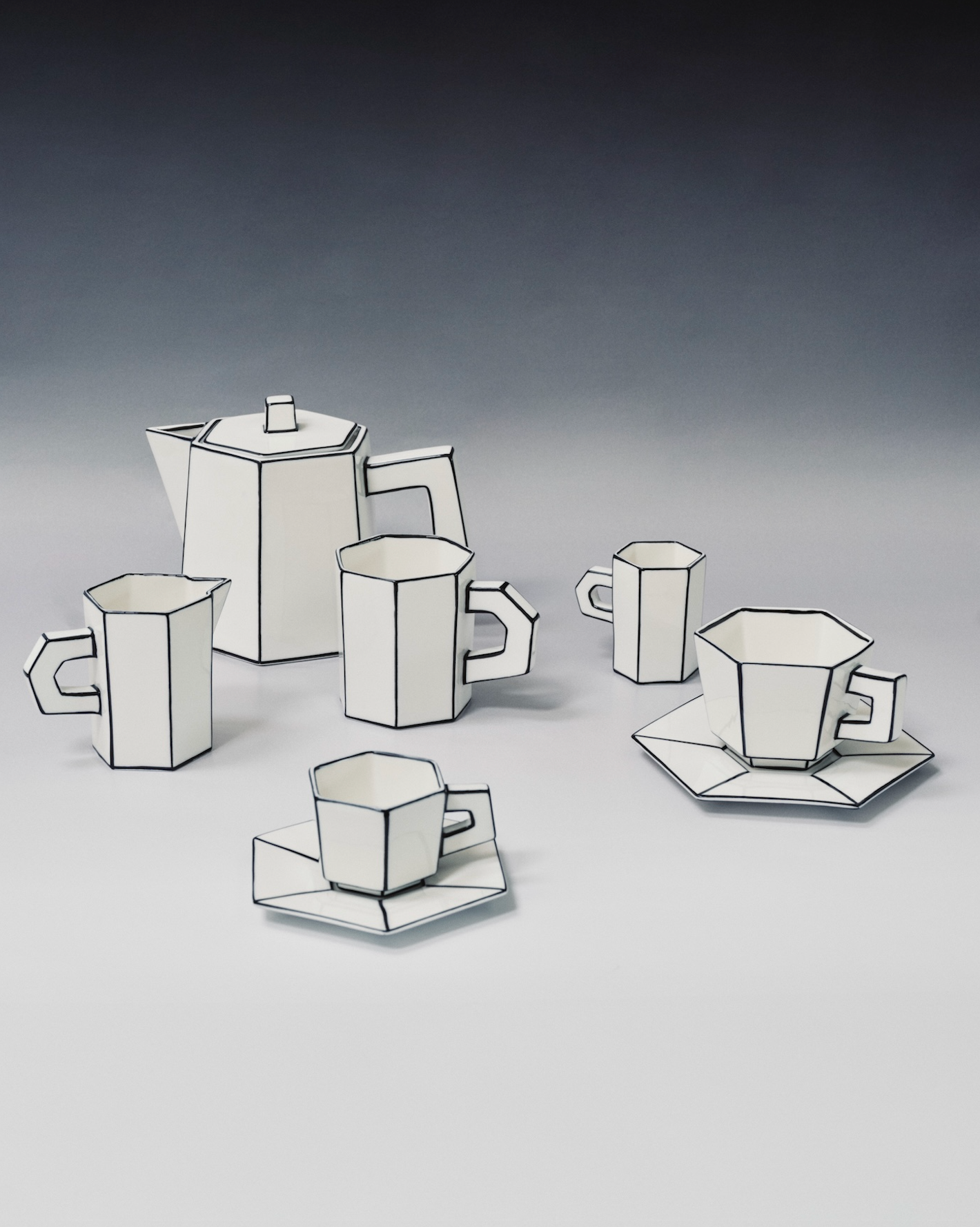 Espressotasse mit Untersetzer Carte Blanche | Design Annebet Philips von SERAX