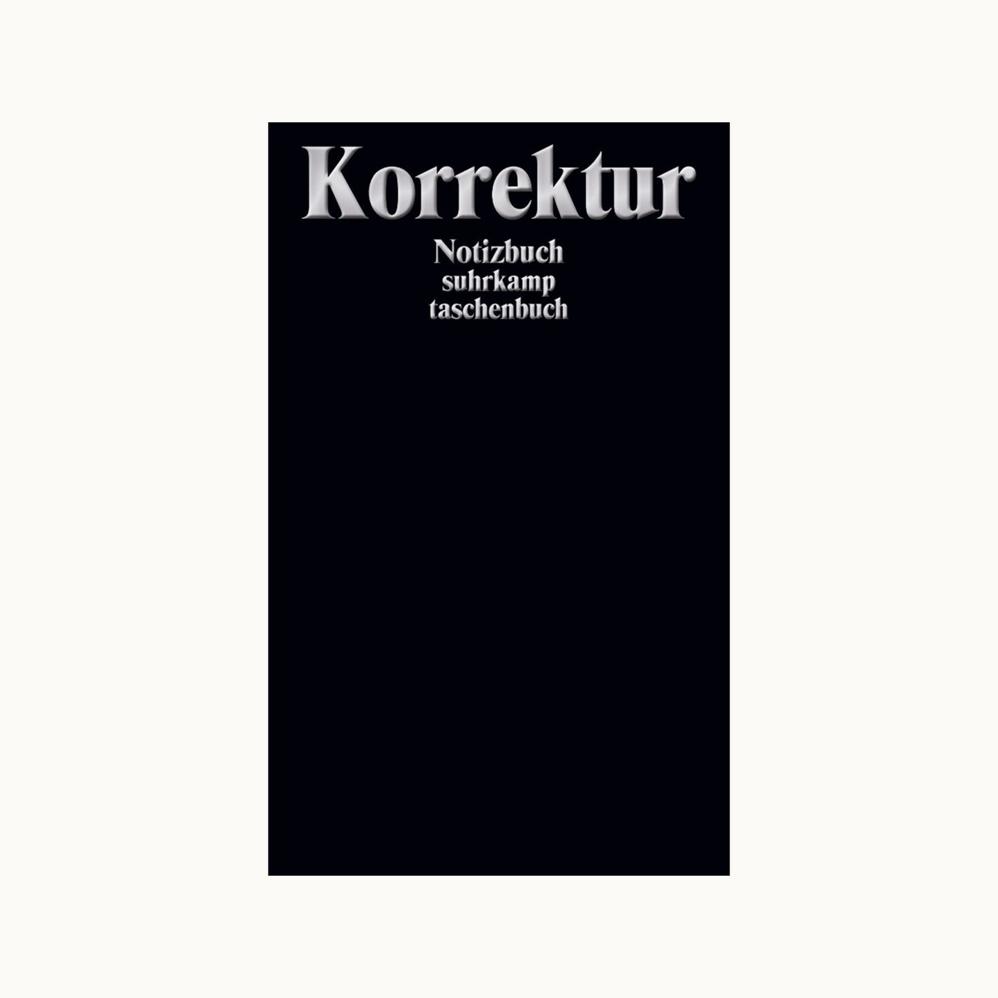 Notizbuch „Korrektur“ | Blanko vom Suhrkamp Verlag