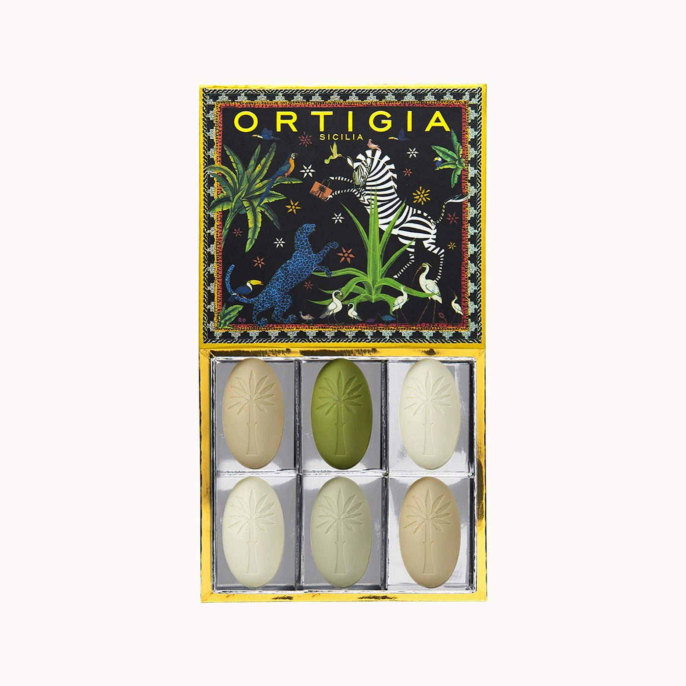 Seifen-Set in Geschenkbox Jungle | 6 x 25 g von Ortigia