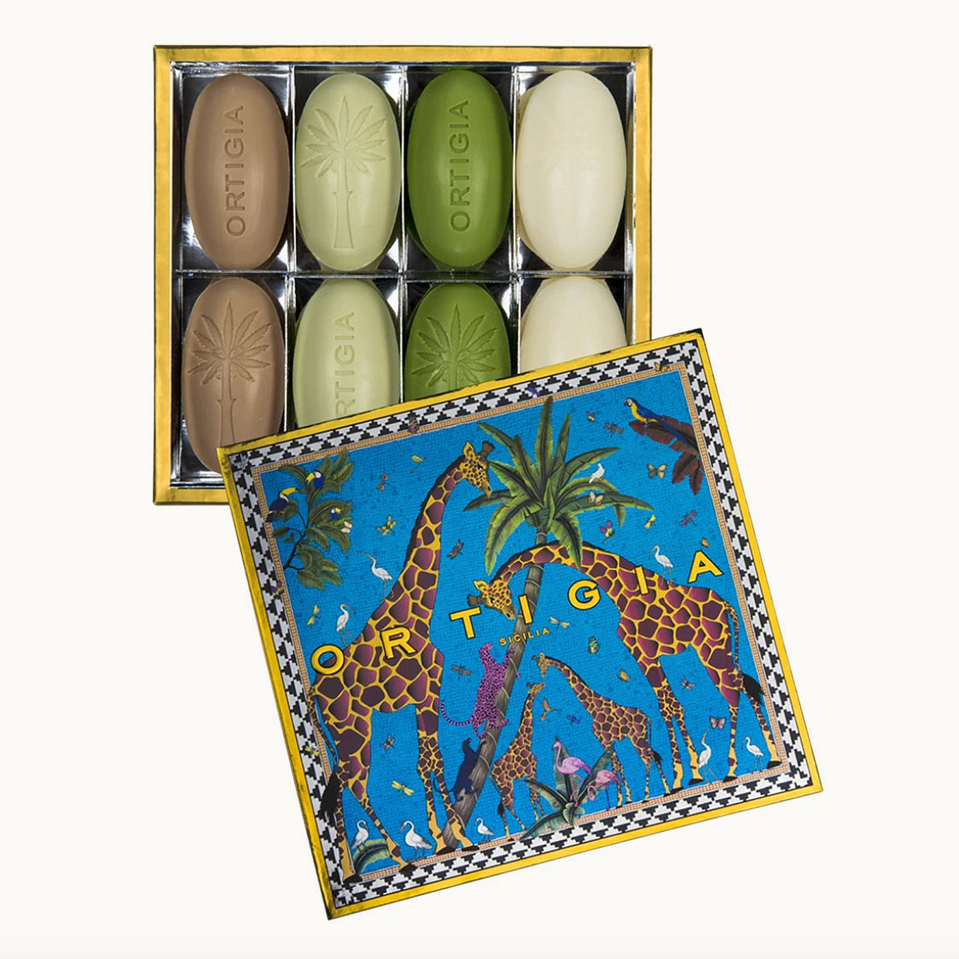 Seifen-Set Groß in Schachtel 8x40g | Giraffe von Ortigia