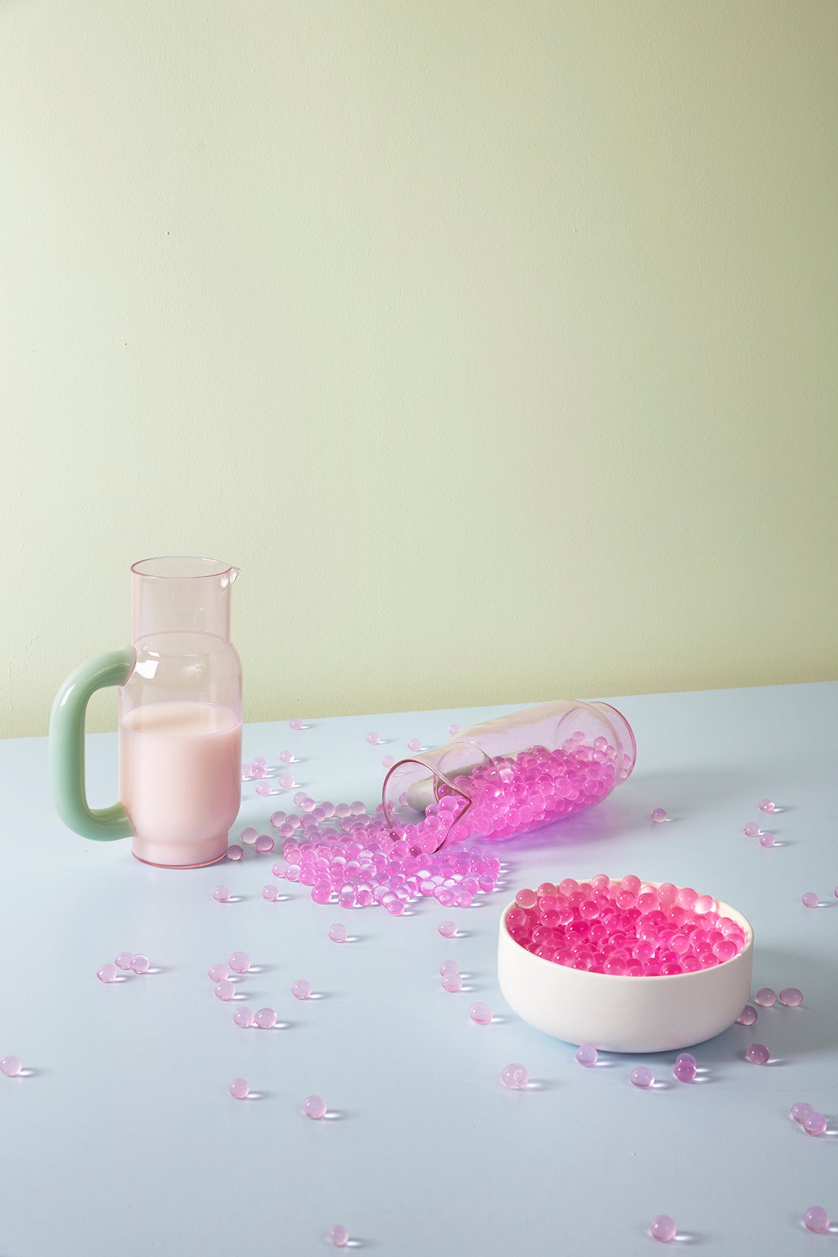 Pitcher/Glaskanne | Pink & Milky Jade von Studio About