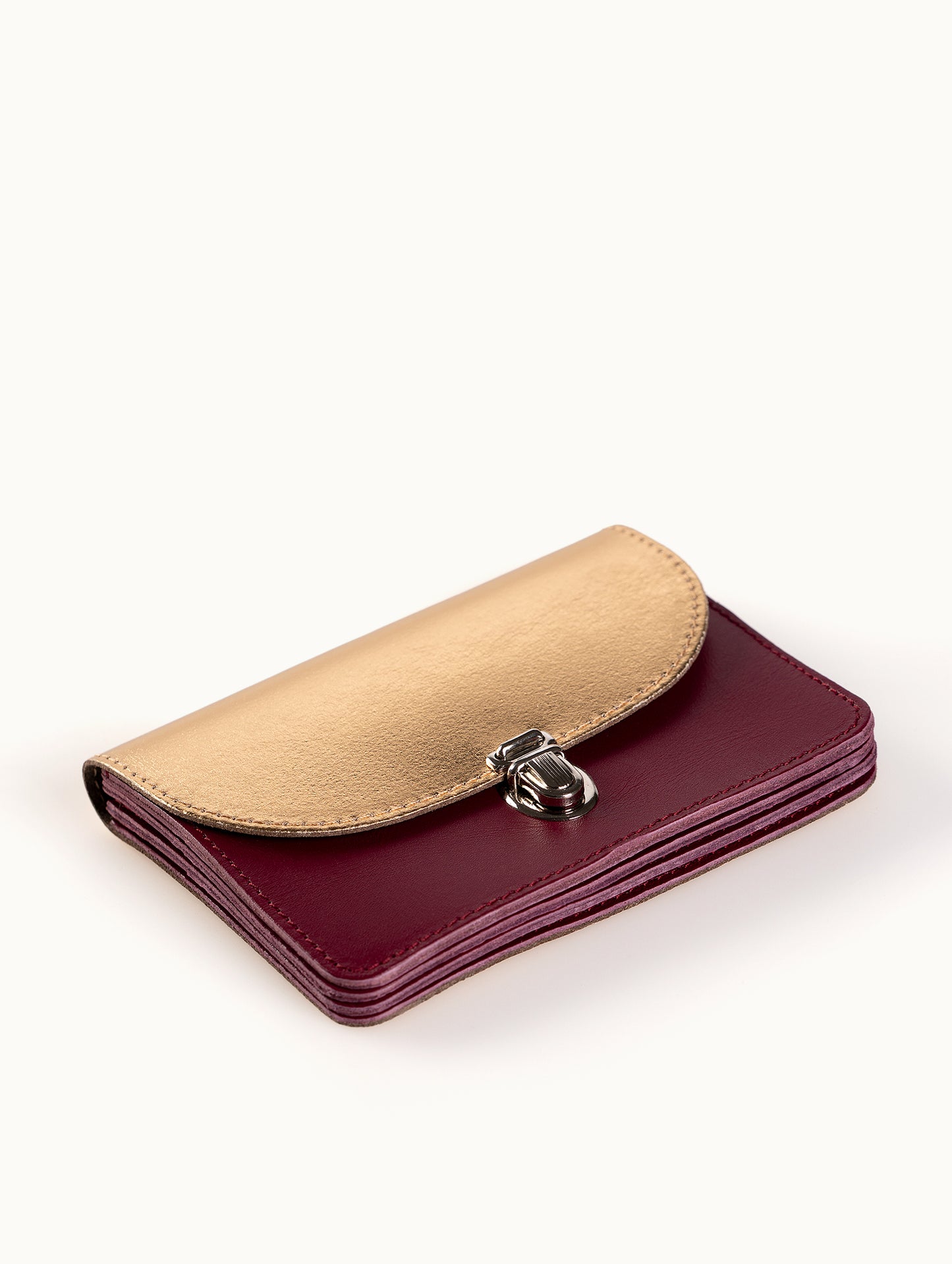 Geldbörse Borsa L | KONVOLUT-Edition in Bordeaux-Gold von Papoutsi!