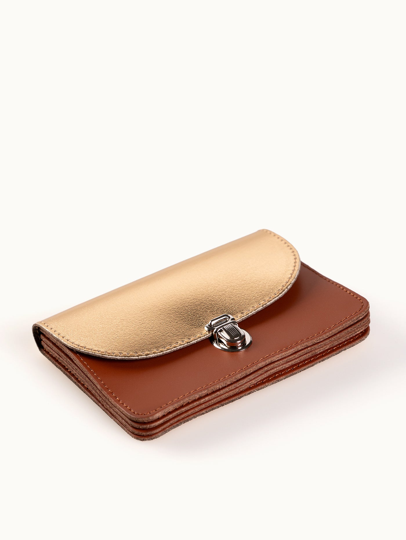 Geldbörse Borsa L | KONVOLUT-Edition in Cognac-Gold von Papoutsi!