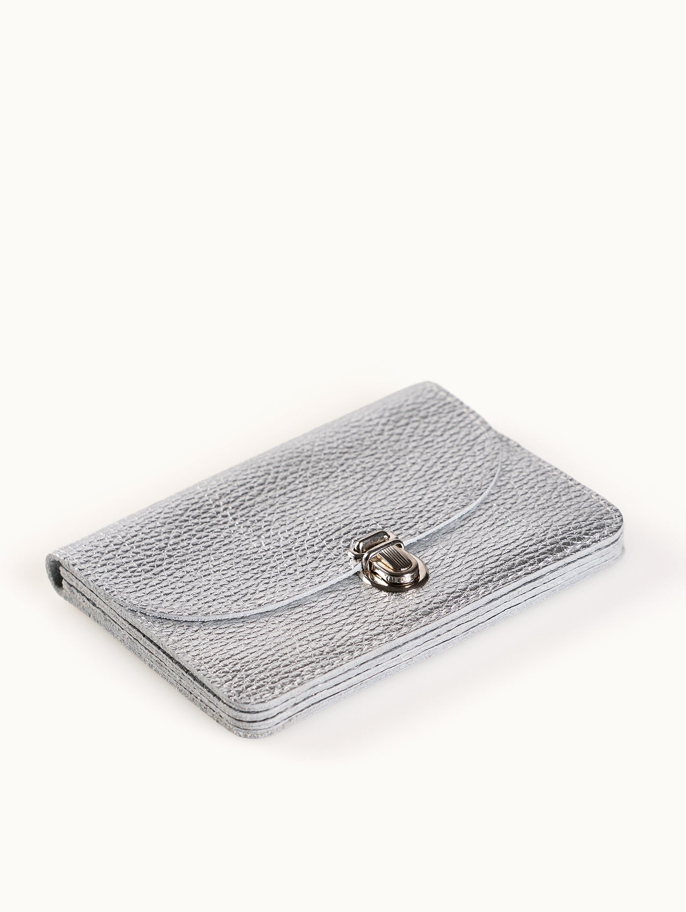 Geldbörse BORSA L| Silber (genarbt) von Papoutsi!