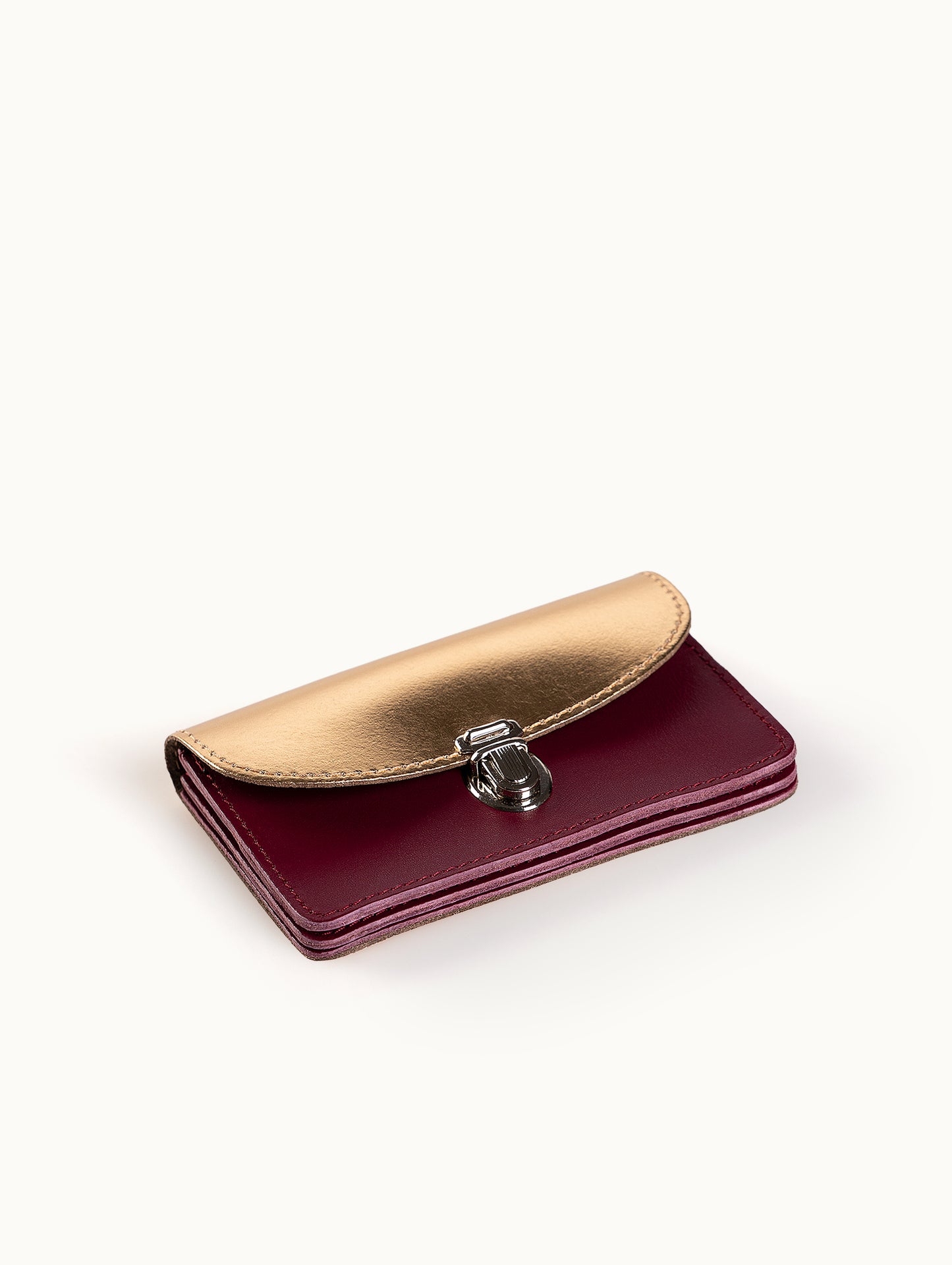 Geldbörse Borsa M | KONVOLUT Edition in Bordeaux-Gold von Papoutsi!