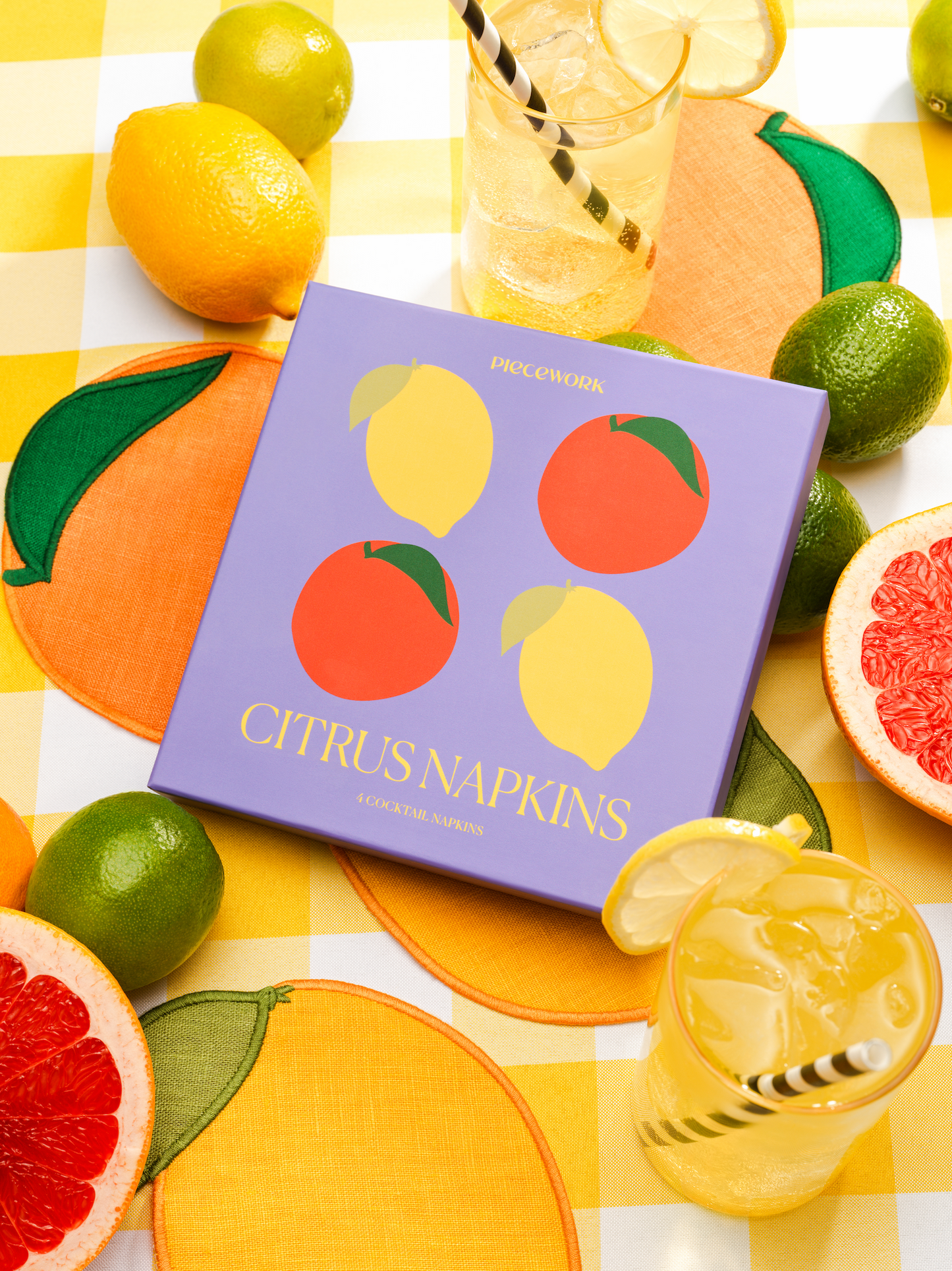 Cocktail-Servietten | Citrus von Piecework
