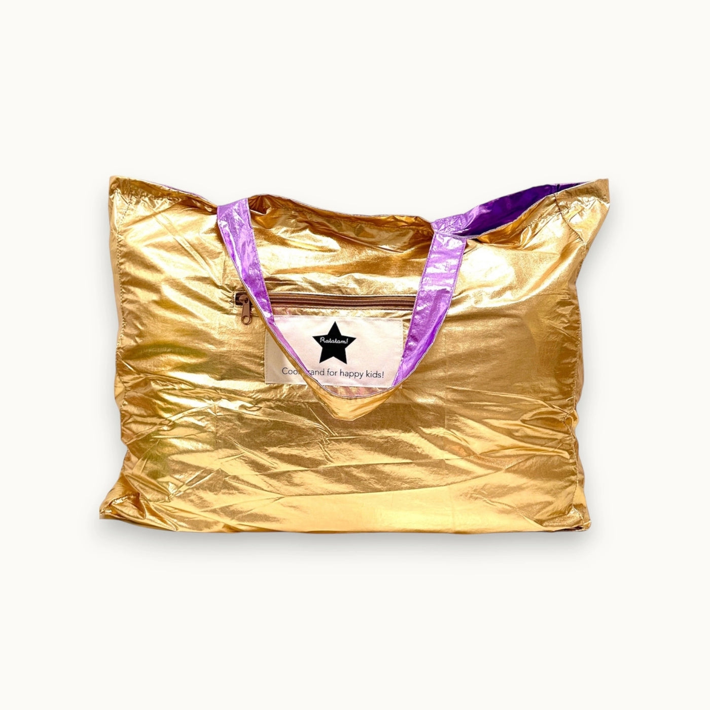 Metallic Wende-Tasche „Maxi Tote“ | Lila & Gold von Ratatam