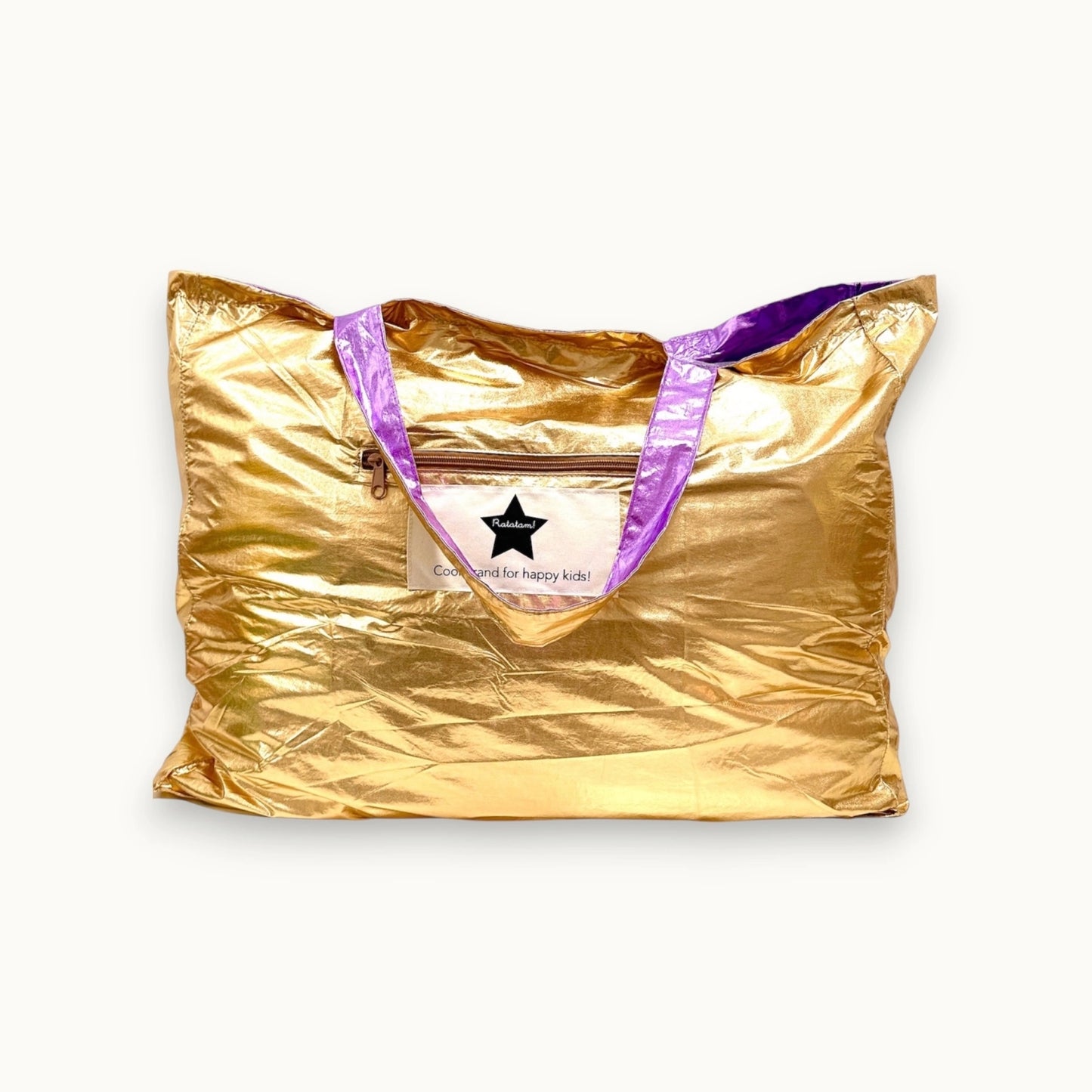 Metallic Wende-Tasche „Maxi Tote“ | Lila & Gold von Ratatam