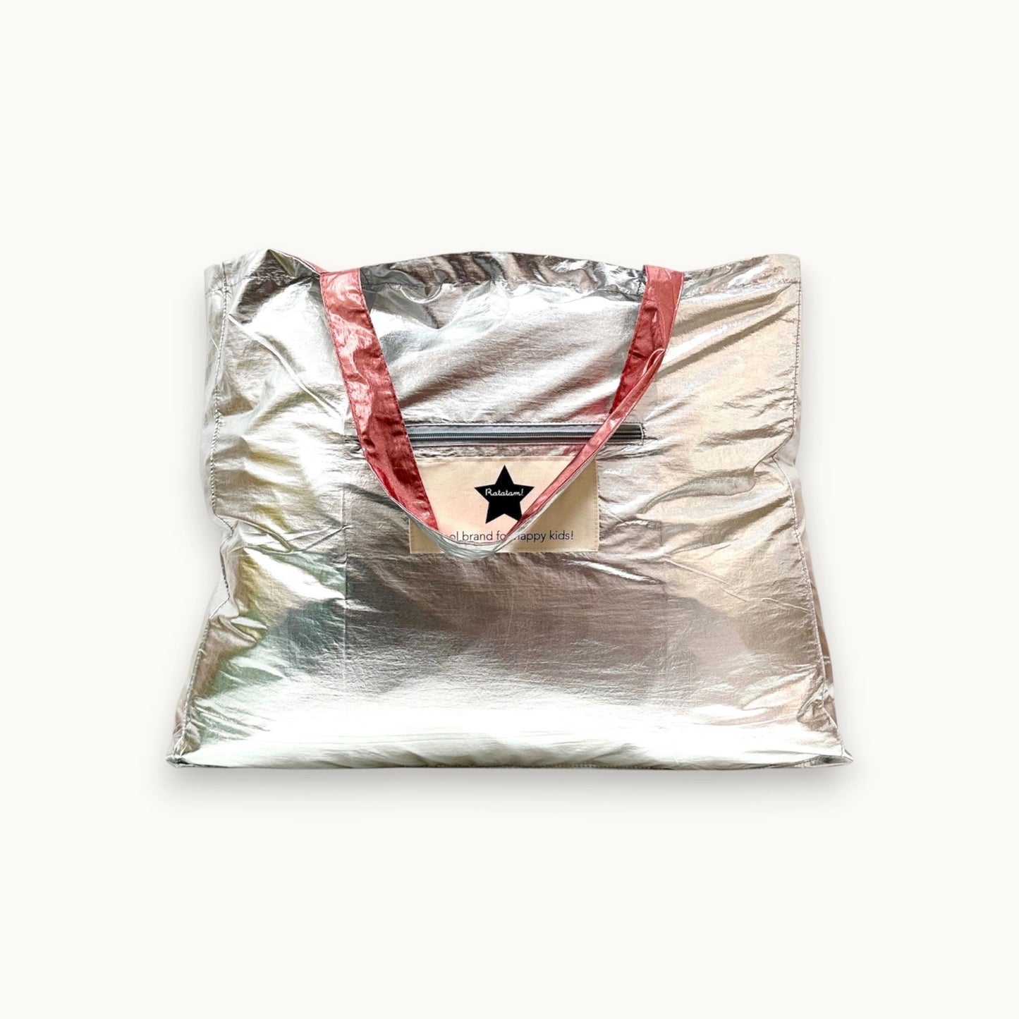 Metallic Wende-Tasche „Maxi Tote“ | Pink & Silber von Ratatam