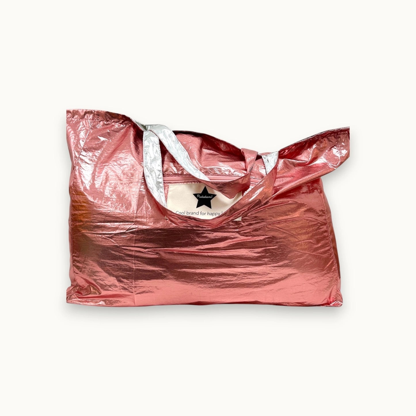 Metallic Wende-Tasche „Maxi Tote“ | Pink & Silber von Ratatam