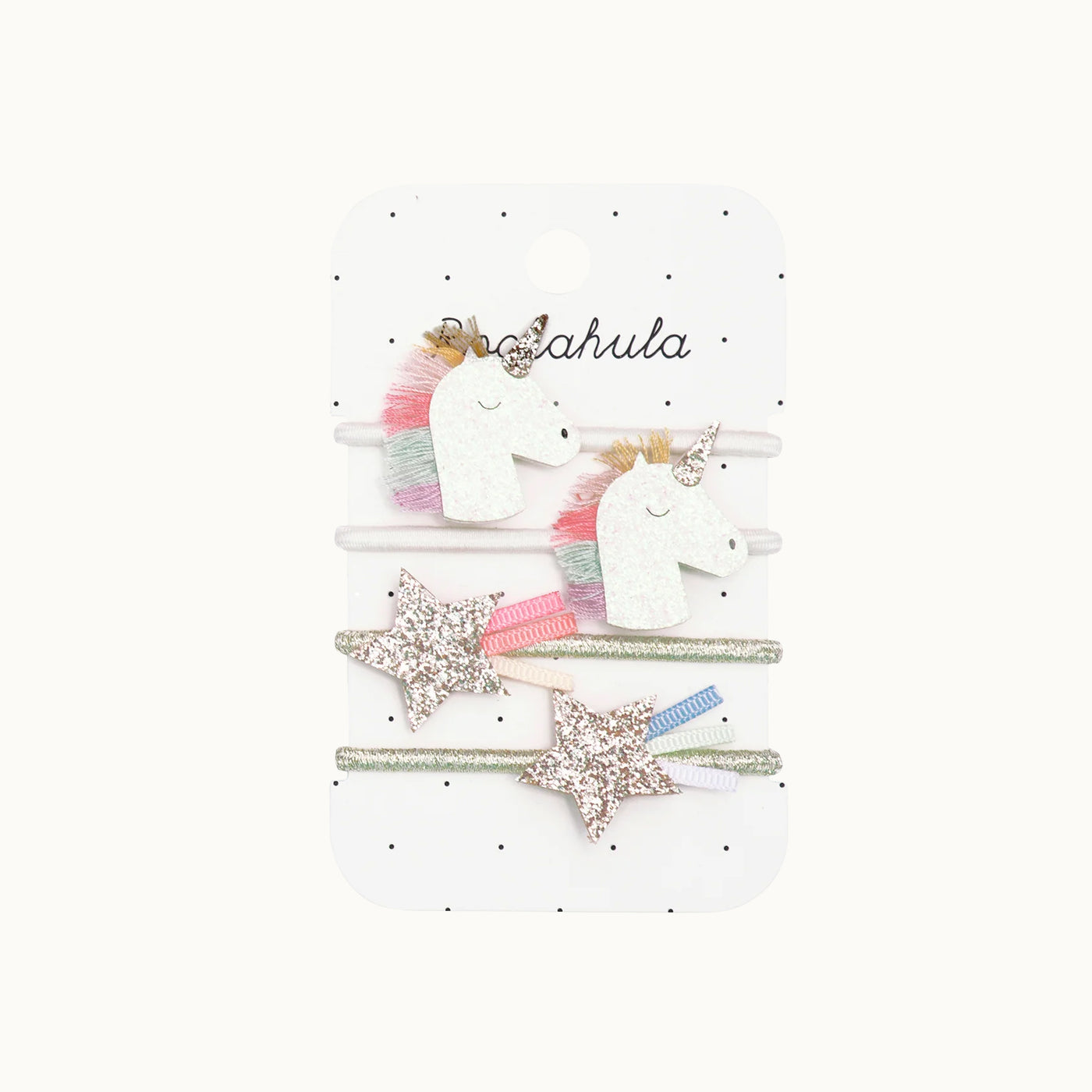 Haargummis Rainbow Unicorn 4er-Set von Rockahula