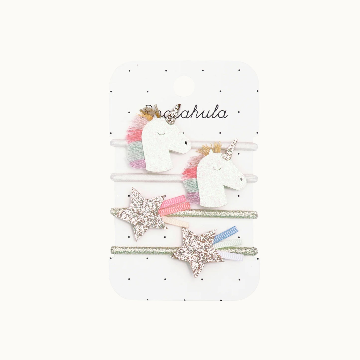 Haargummis Rainbow Unicorn 4er-Set von Rockahula