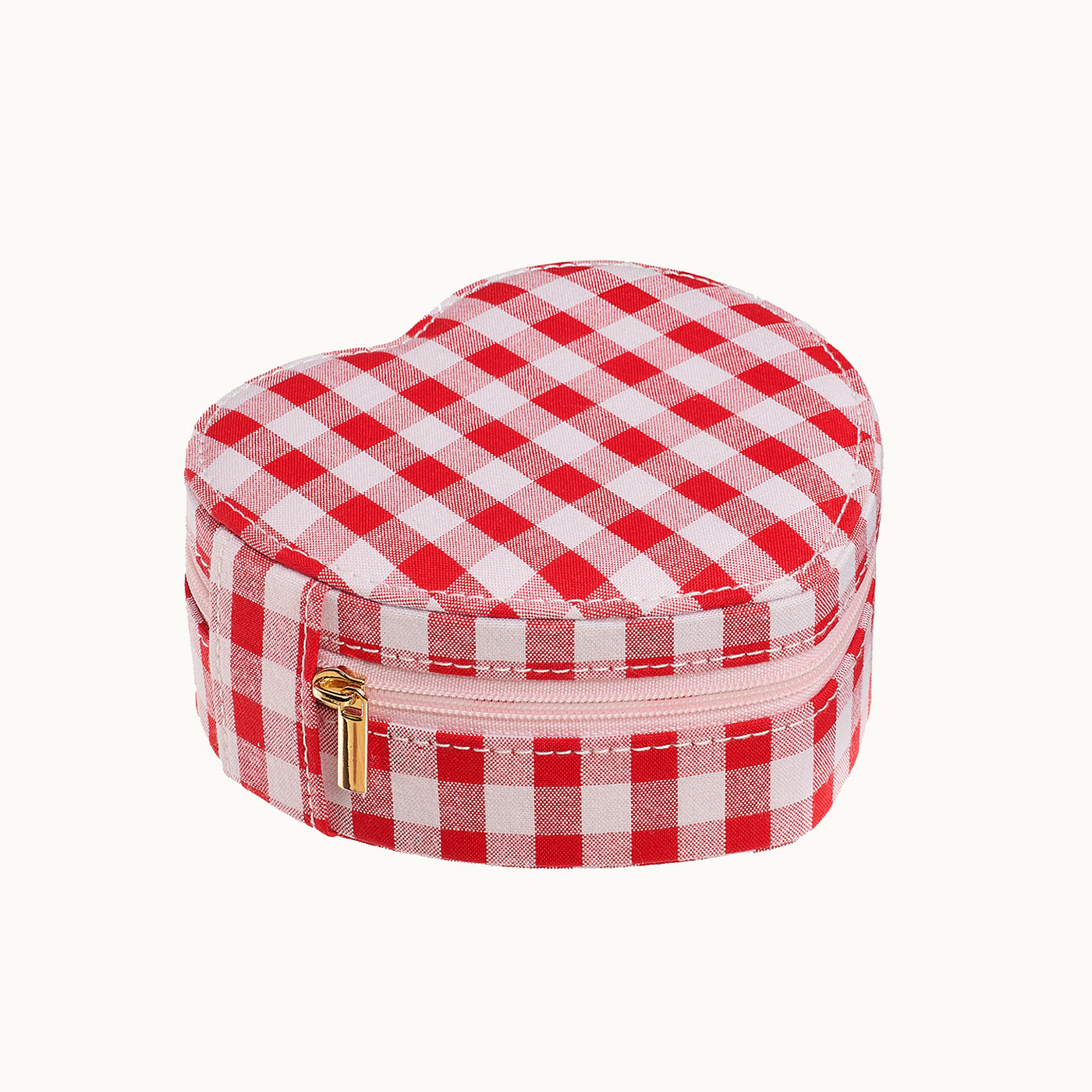 Schmuckkästchen | Gingham Love Heart Rot/Weiß von Rockahula