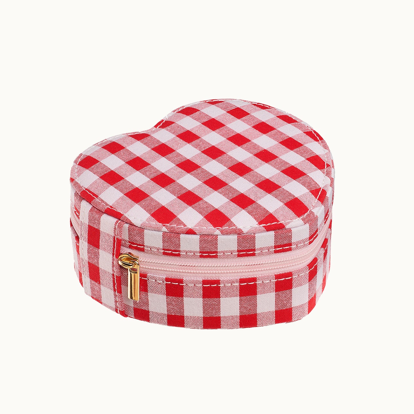 Schmuckkästchen | Gingham Love Heart Rot/Weiß von Rockahula