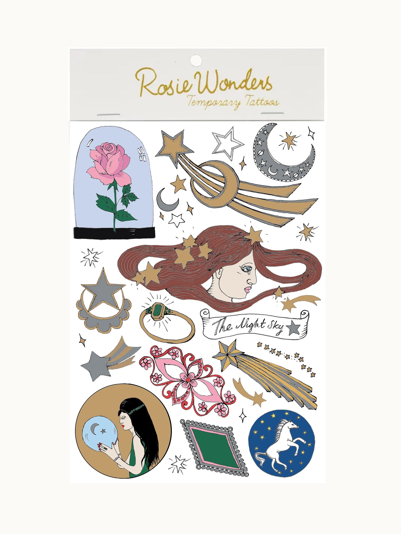 Temporäre Tattoos Göttin | Handgezeichnet von Rosie Wonders