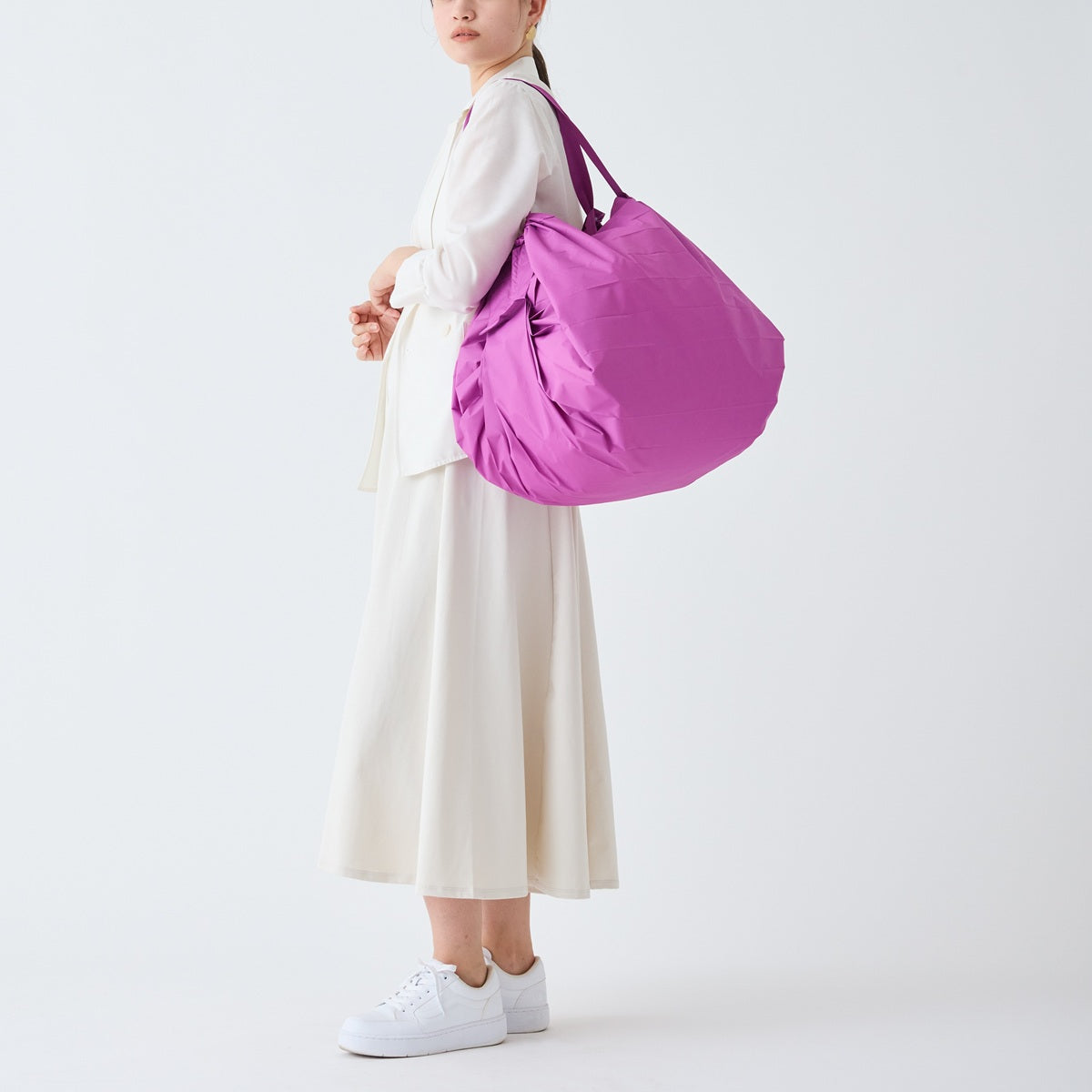 Shupatto | Faltbarer Einkaufsbeutel L | Peony Petal