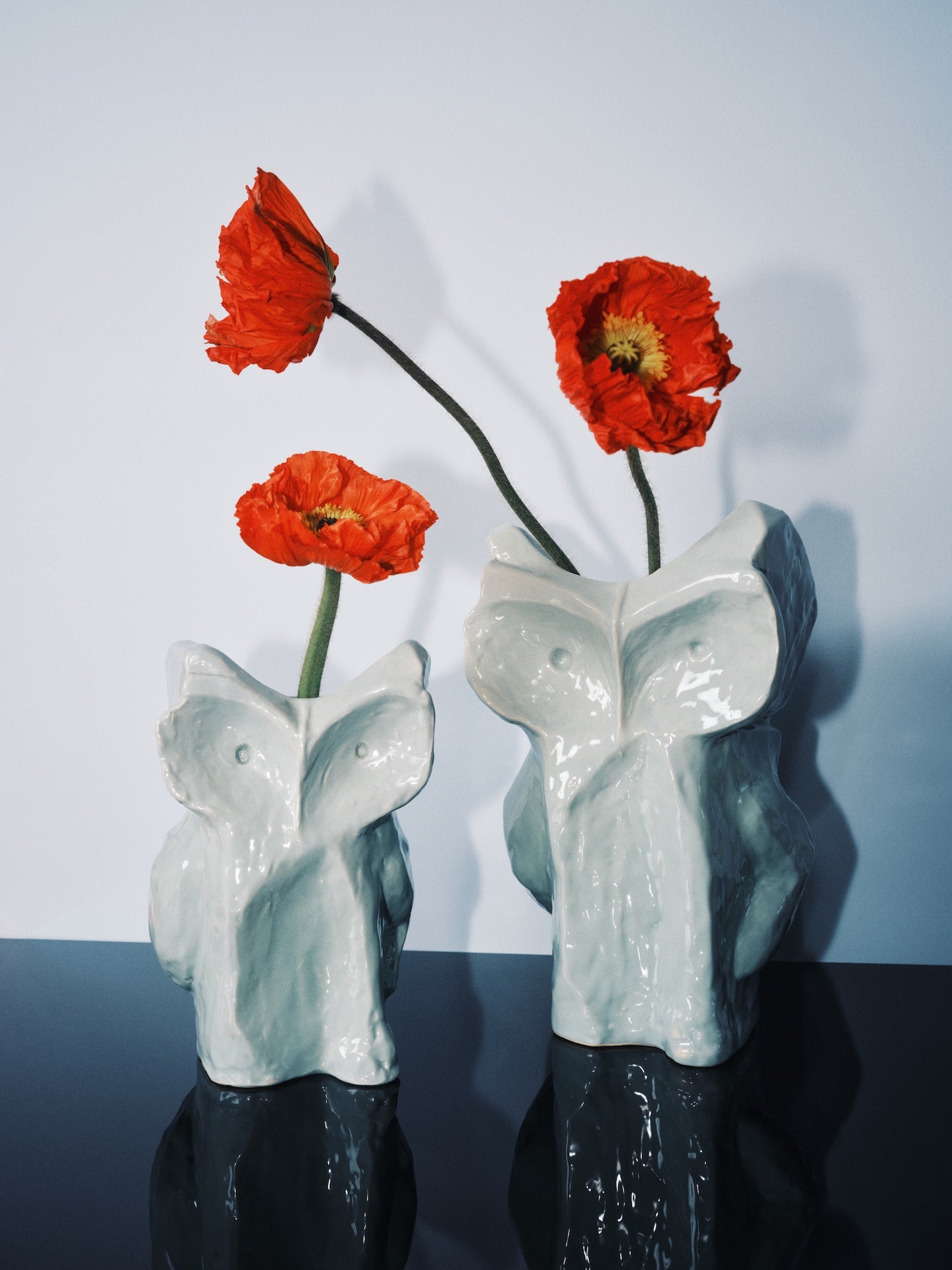 MARNI Vase Owl „After Midnight“ L in Hellblau von SERAX