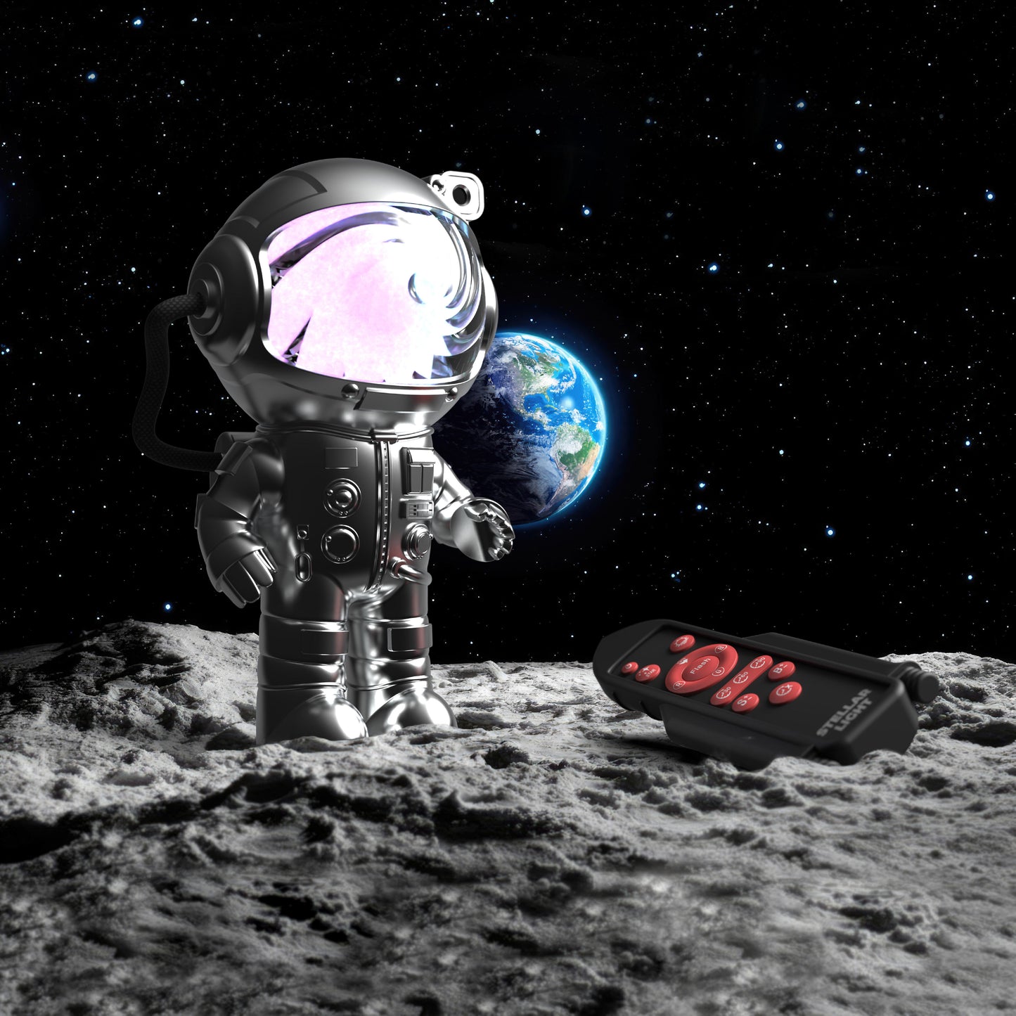Stellar Light | Sternenprojektor Astronaut in Silber von MOB
