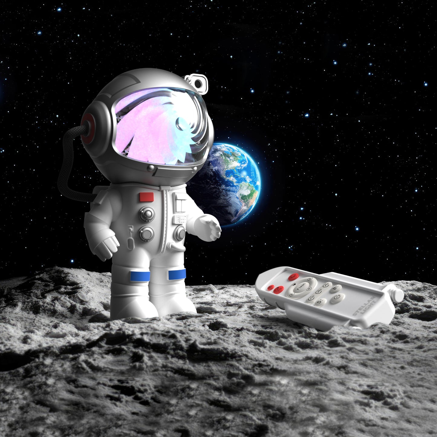 Stellar Light | Sternenprojektor Astronatut in Weiss von MOB