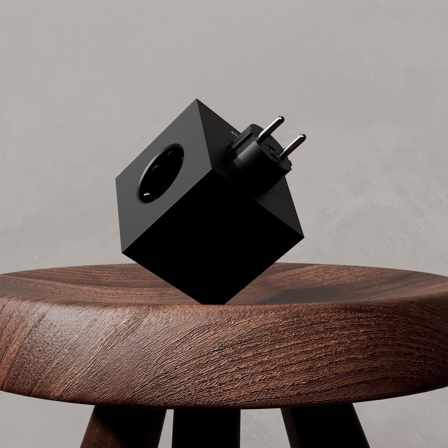 Square 2 | Design Mehrfachsteckdose für die Wand & USB-C in Stockholm Black von AVOLT