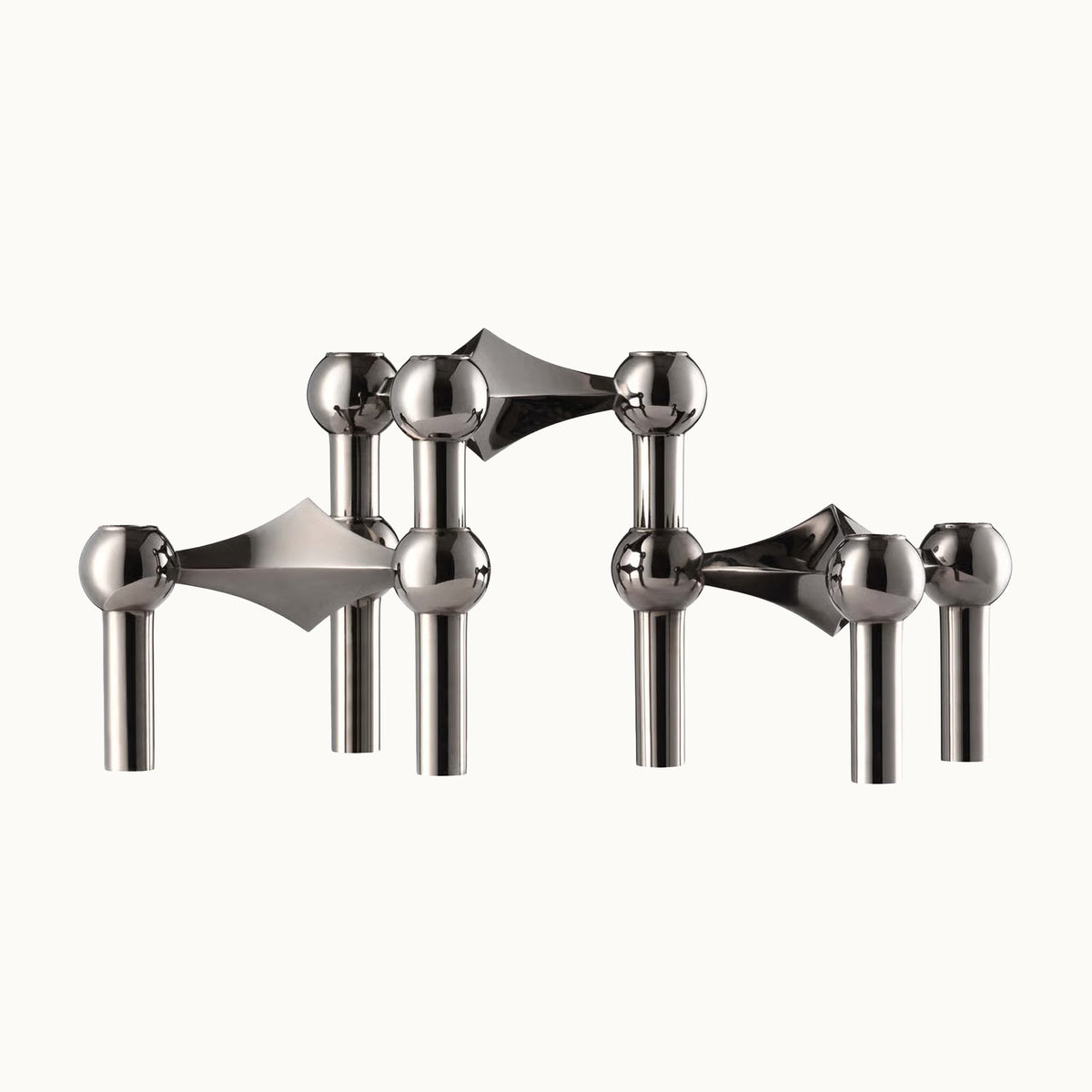 Kerzenhalter Schwarz Chrom | 3er-Set von STOFF Nagel