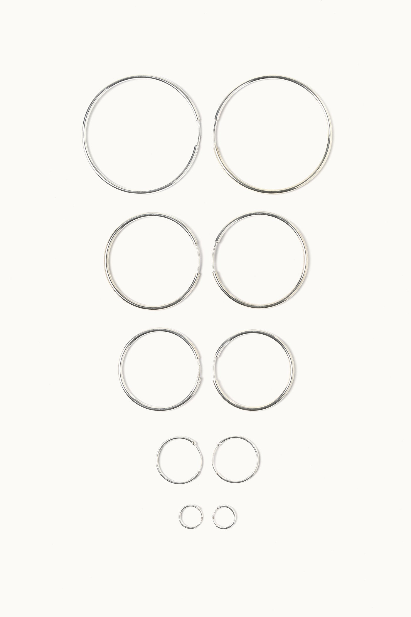 Creolen Glatt Silber (1-5 cm) | Sarah Cossham