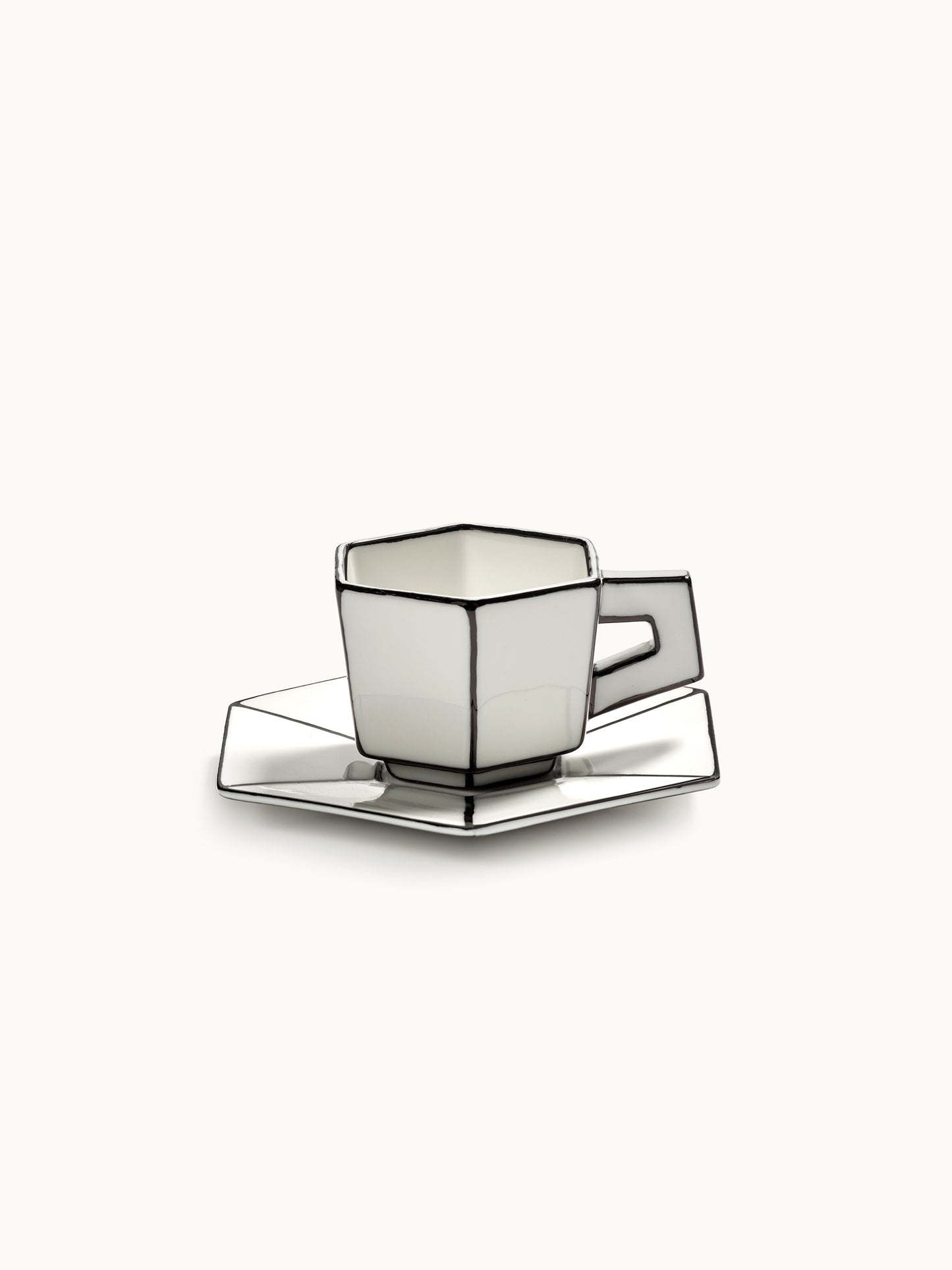 Espressotasse mit Untersetzer Carte Blanche | Design Annebet Philips von SERAX
