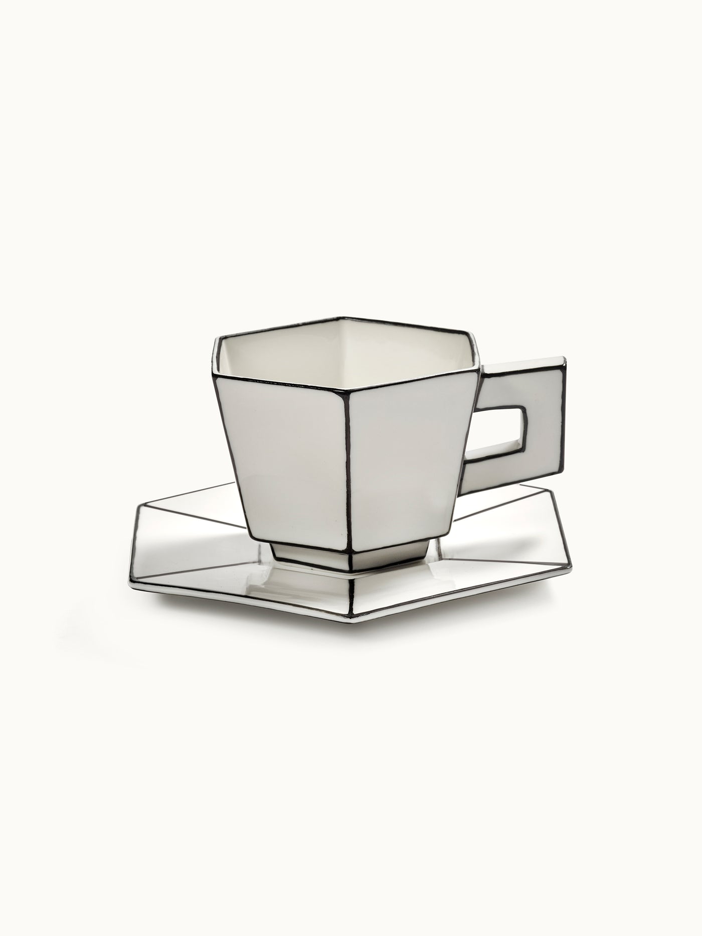 Cappuccino-Tasse  mit Untersetzer Carte Blanche | Design Annebet Philips von SERAX