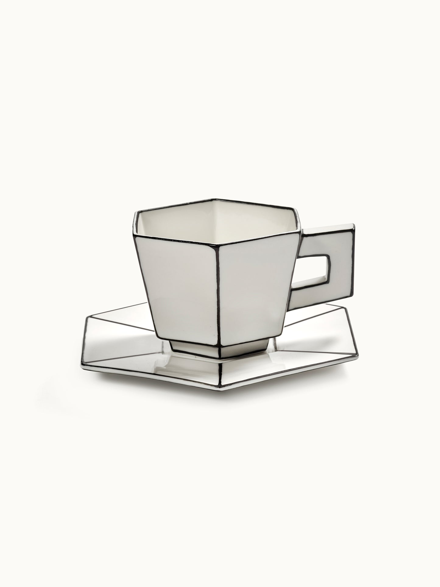 Cappuccino-Tasse  mit Untersetzer Carte Blanche | Design Annebet Philips von SERAX
