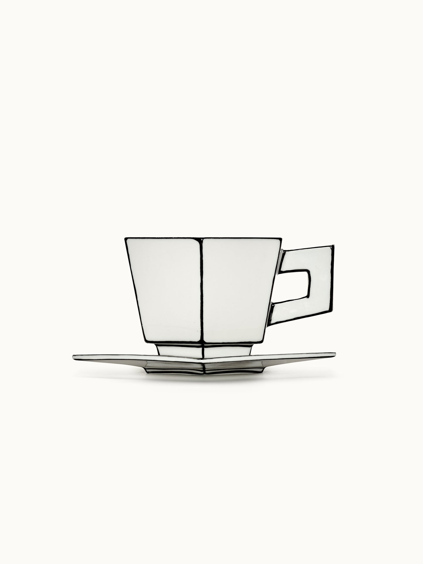 Cappuccino-Tasse  mit Untersetzer Carte Blanche | Design Annebet Philips von SERAX