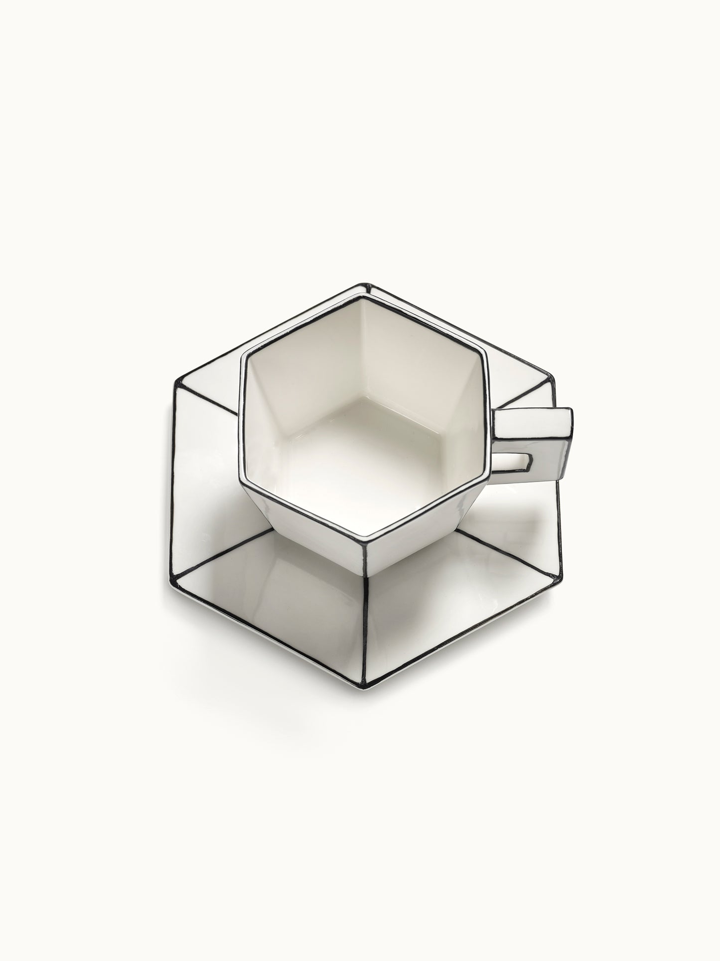 Cappuccino-Tasse  mit Untersetzer Carte Blanche | Design Annebet Philips von SERAX